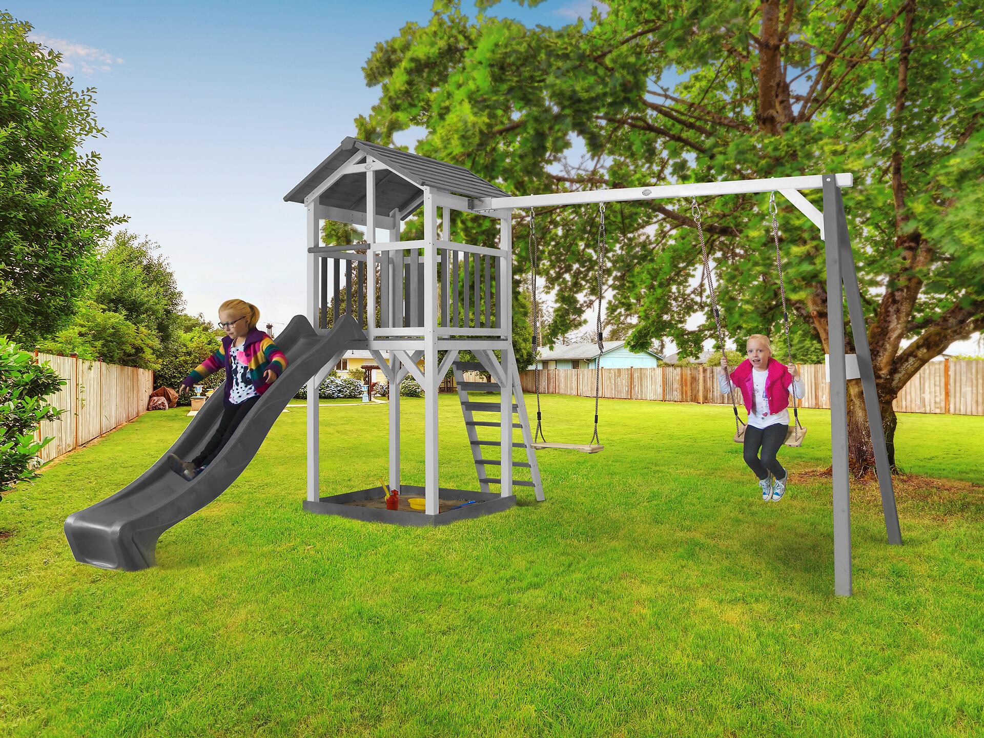 AXI Spielturm Beach Tower grau B/H/T: ca. 356,6x241,9x349 cm