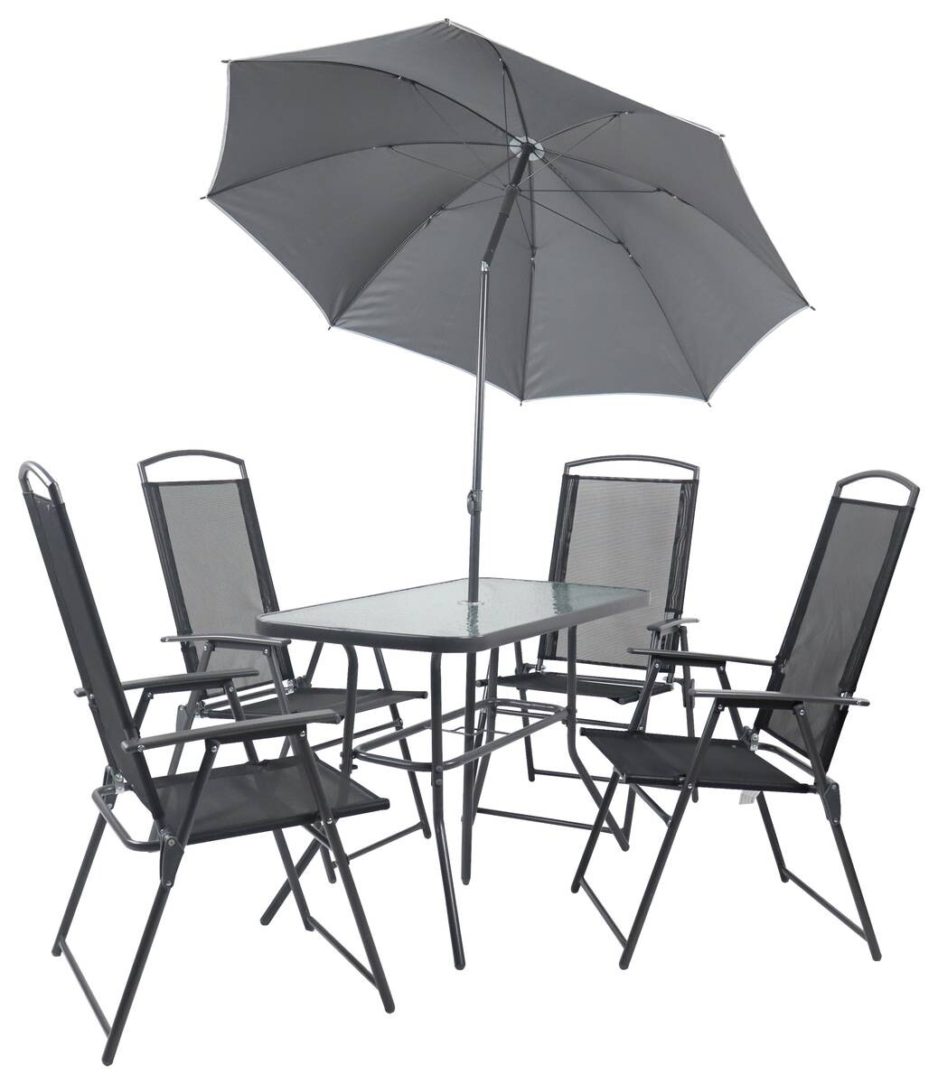 VCM Gartensitzgruppe anthrazit Stahl