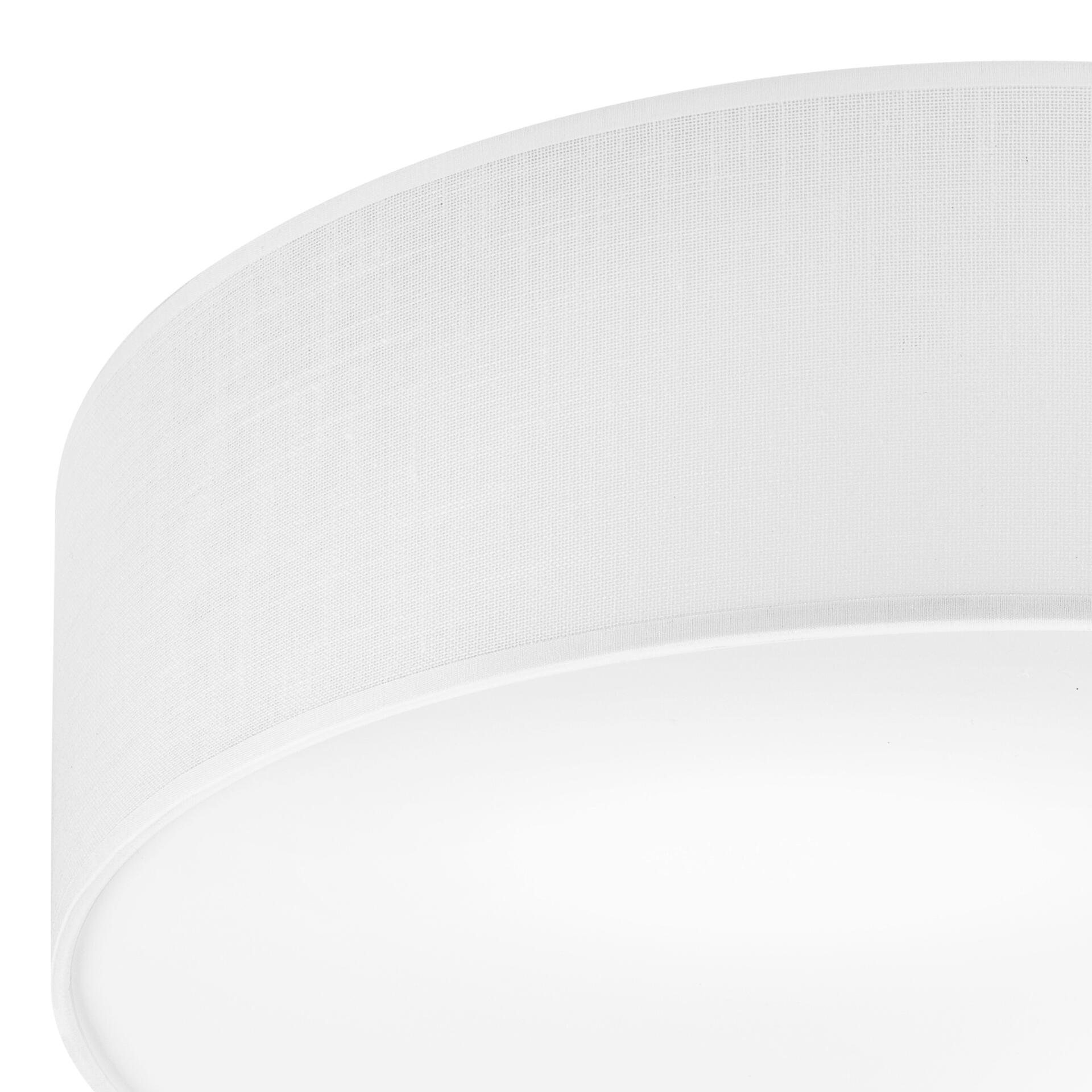 Lamkur Deckenleuchte VIVIAN 48499 weiß Kunststoff Textil PVC H/L: ca. 13x45 cm E27 2 Brennstellen