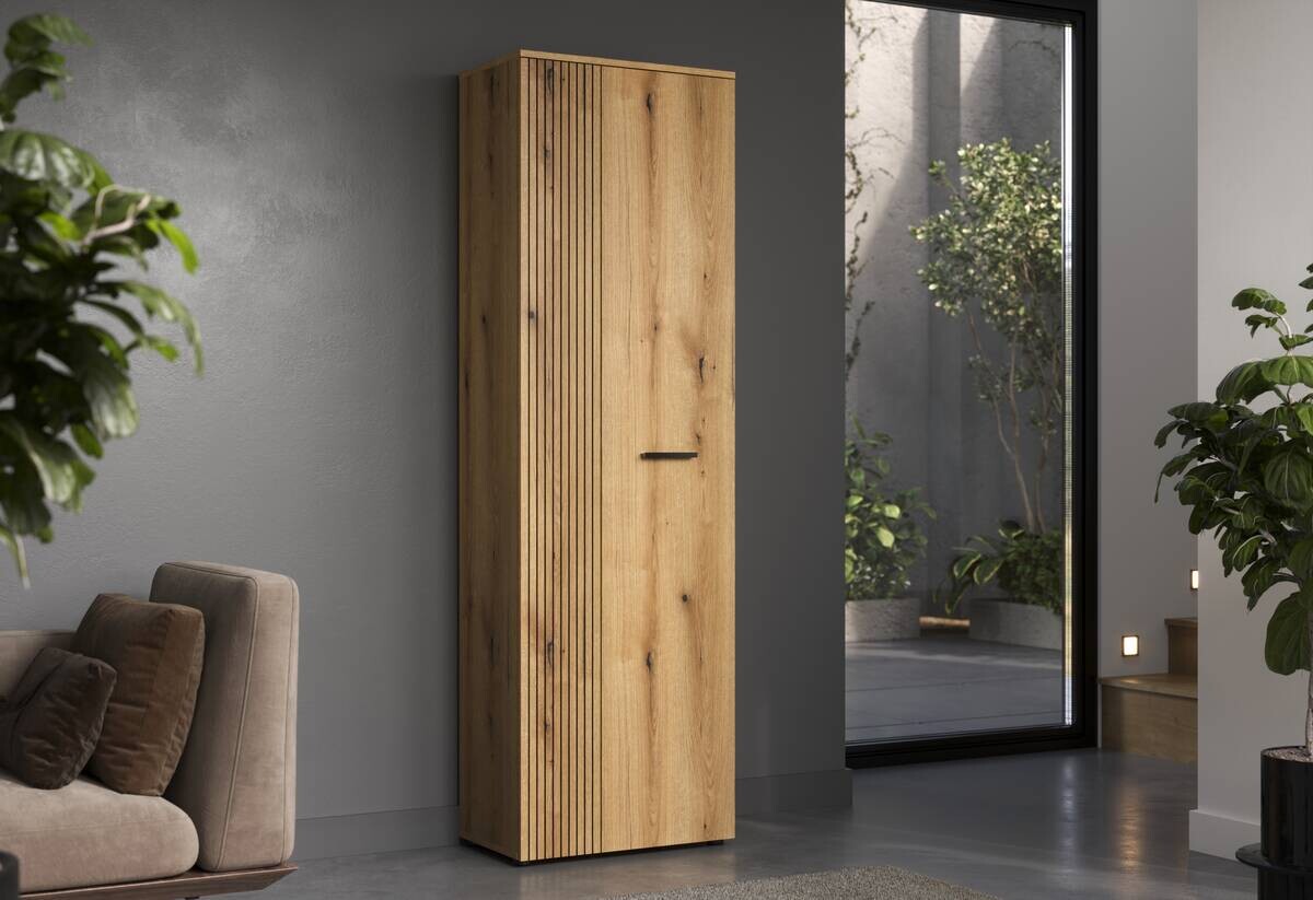 Garderobenschrank Pure Bliss Eiche Evoke Oak Nachbildung B/H/T: ca. 60x196x36 cm