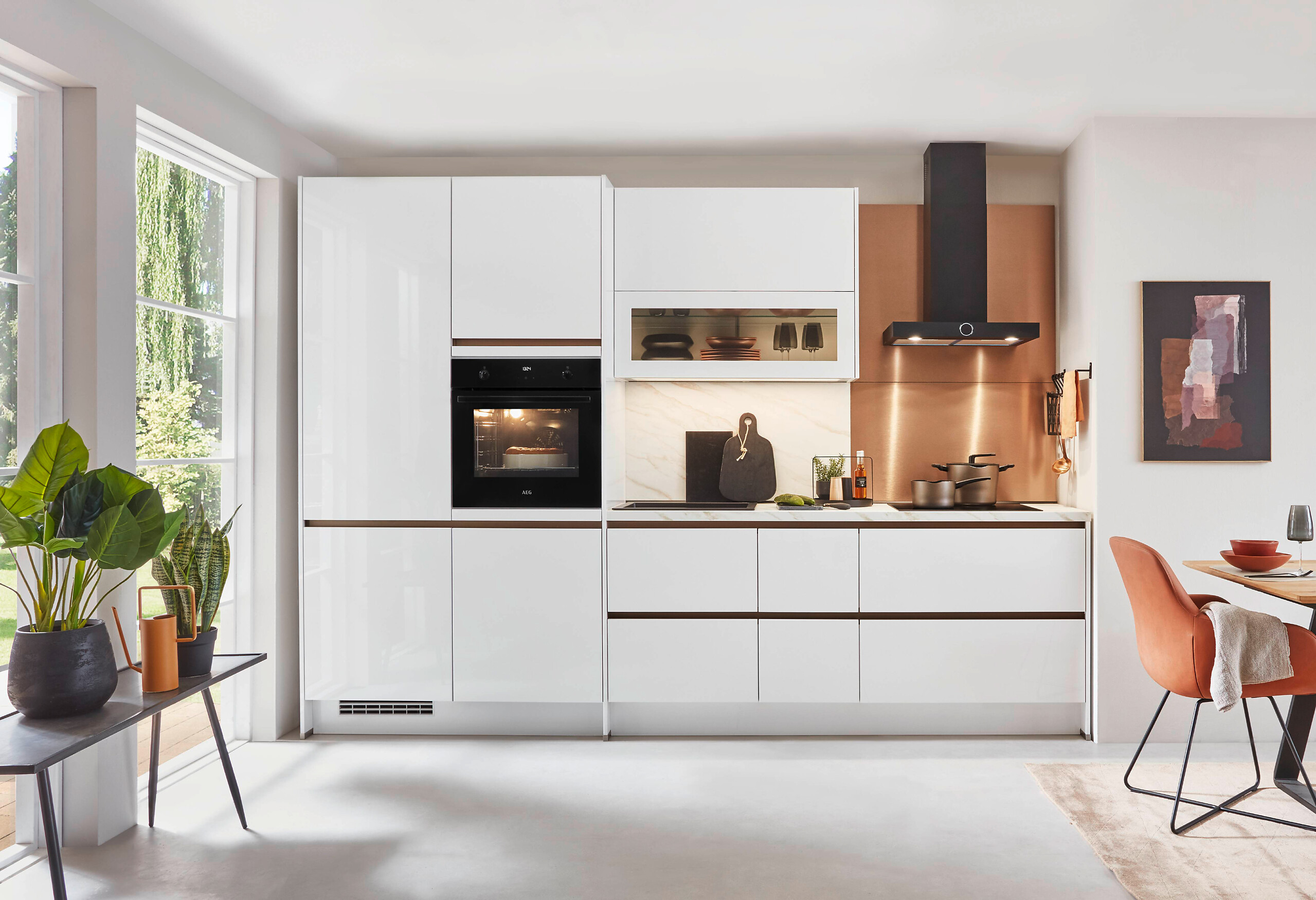 nobilia Küchenblock Alpinweiß Hochglanz B/T: ca. 320x60 cm