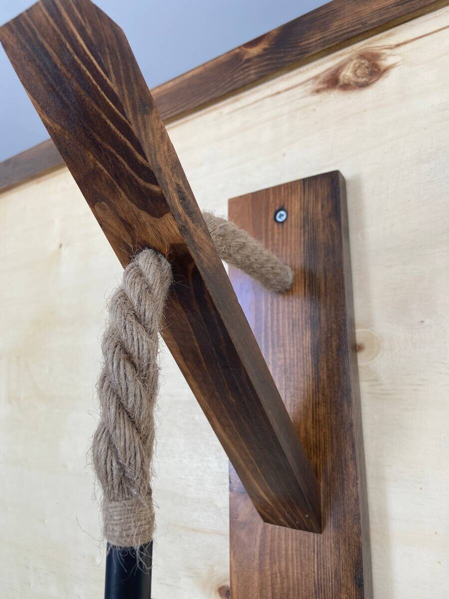 Opviq Wandleuchte nussbaum Kiefer B/H/L: ca. 9x45x23 cm E27 1 Brennstellen