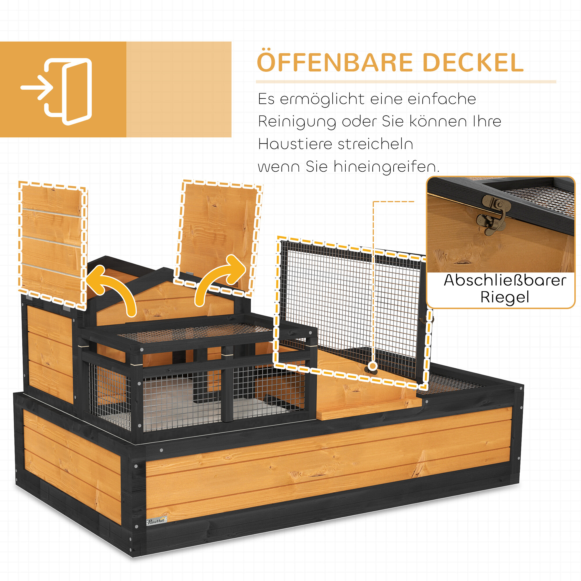 PawHut Schildkrötenhaus gelb Metall B/H/L: ca. 65x60x112 cm