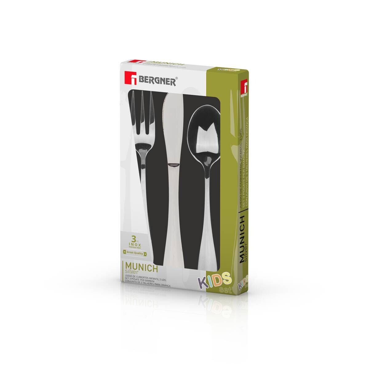 BERGNER Besteckset Munich champagne matt beige Edelstahl 24 tlg.