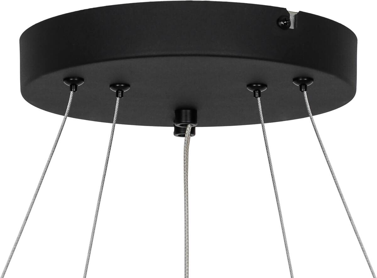 POCOline LED-Pendelleuchte Aletta schwarz Metall Acryl H/D: ca. 120x60 cm