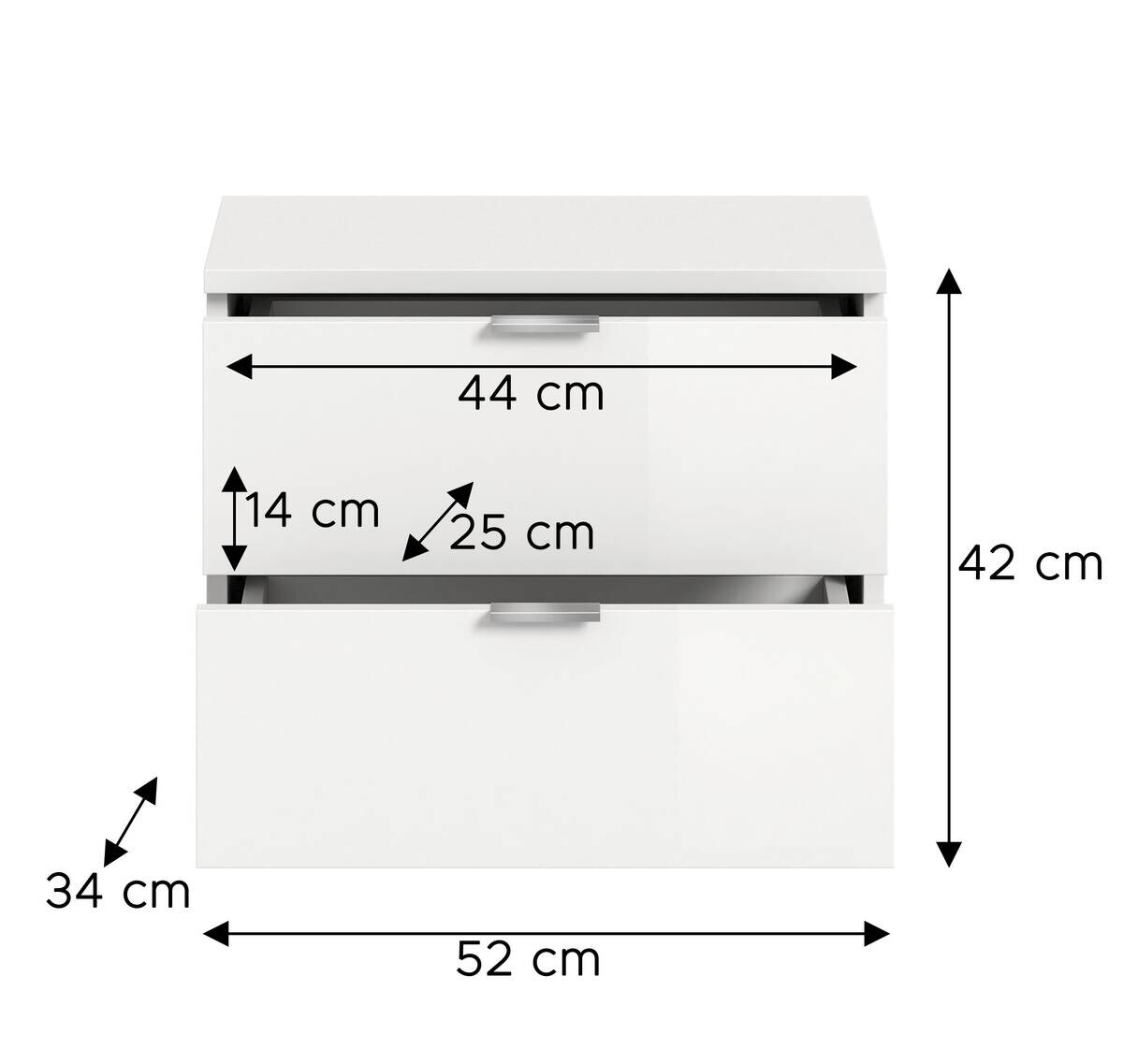Sitzbank PROJEKT X weiß weiß Hochglanz B/H/T: ca. 52x42x37 cm