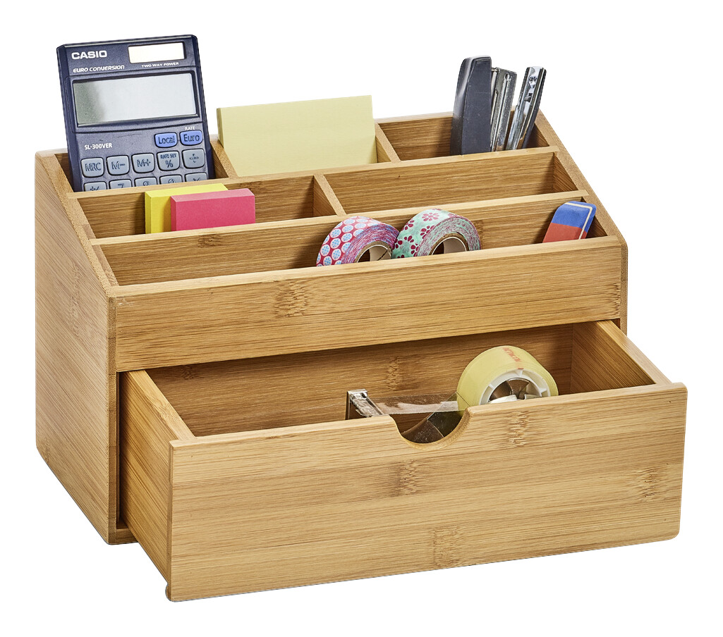 Organizer natur Bambus B/H/L: ca. 26x15x13 cm