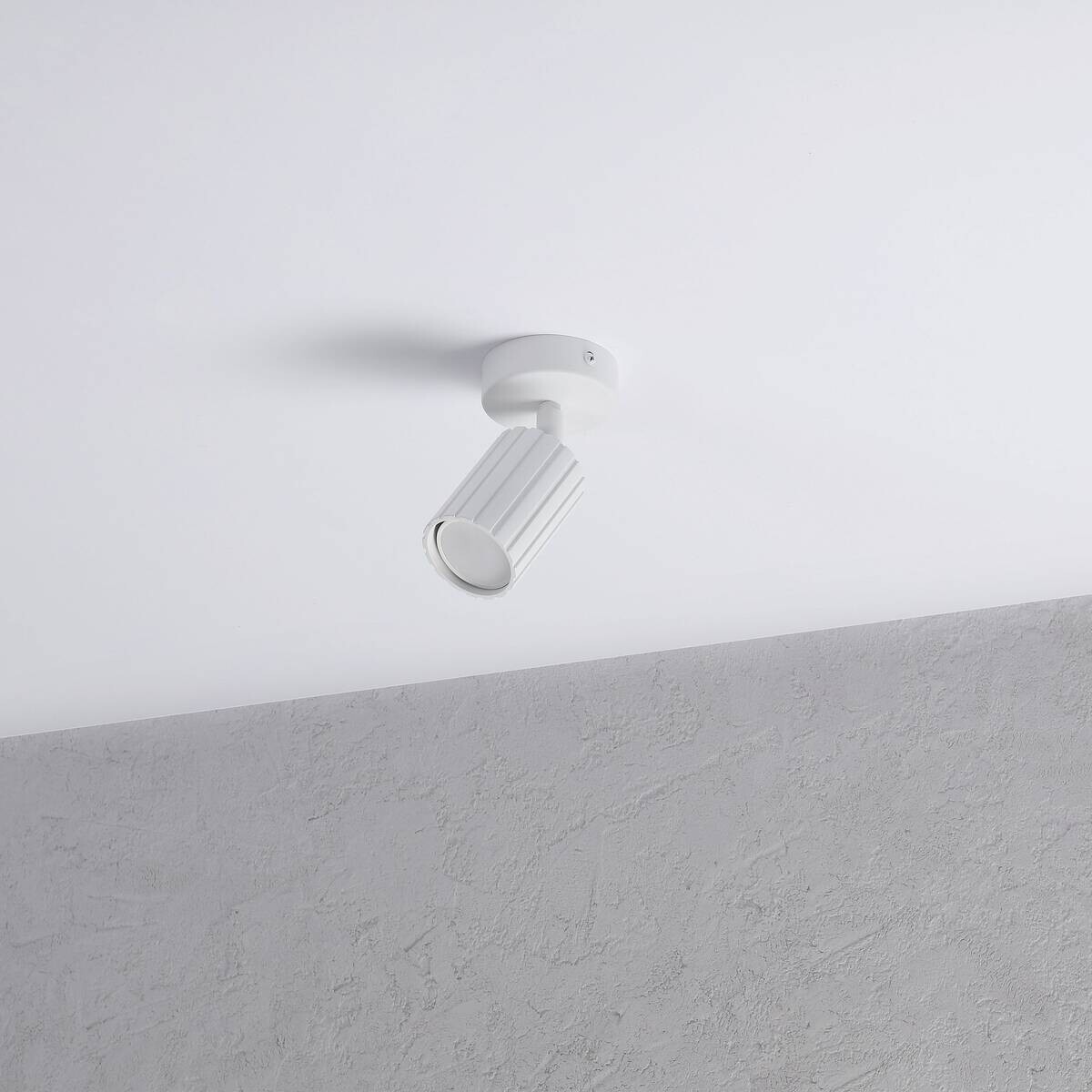 Lamkur Wandleuchte Prisma weiß Stahl B/H/L: ca. 8x16x8 cm GU10 1 Brennstellen