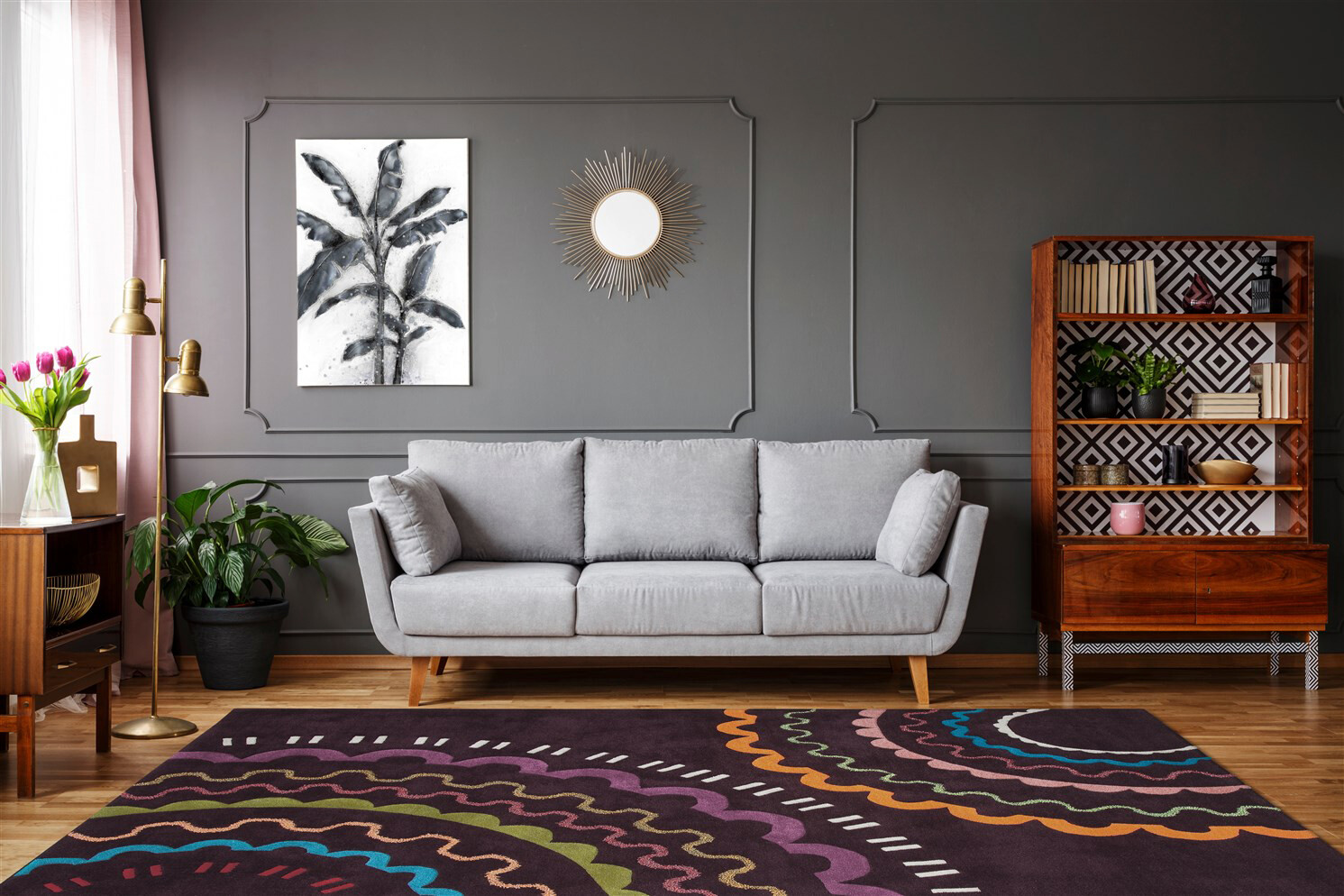 Arte Espina Kurzflorteppich Spirit 3086 violett B/L: ca. 140x200 cm