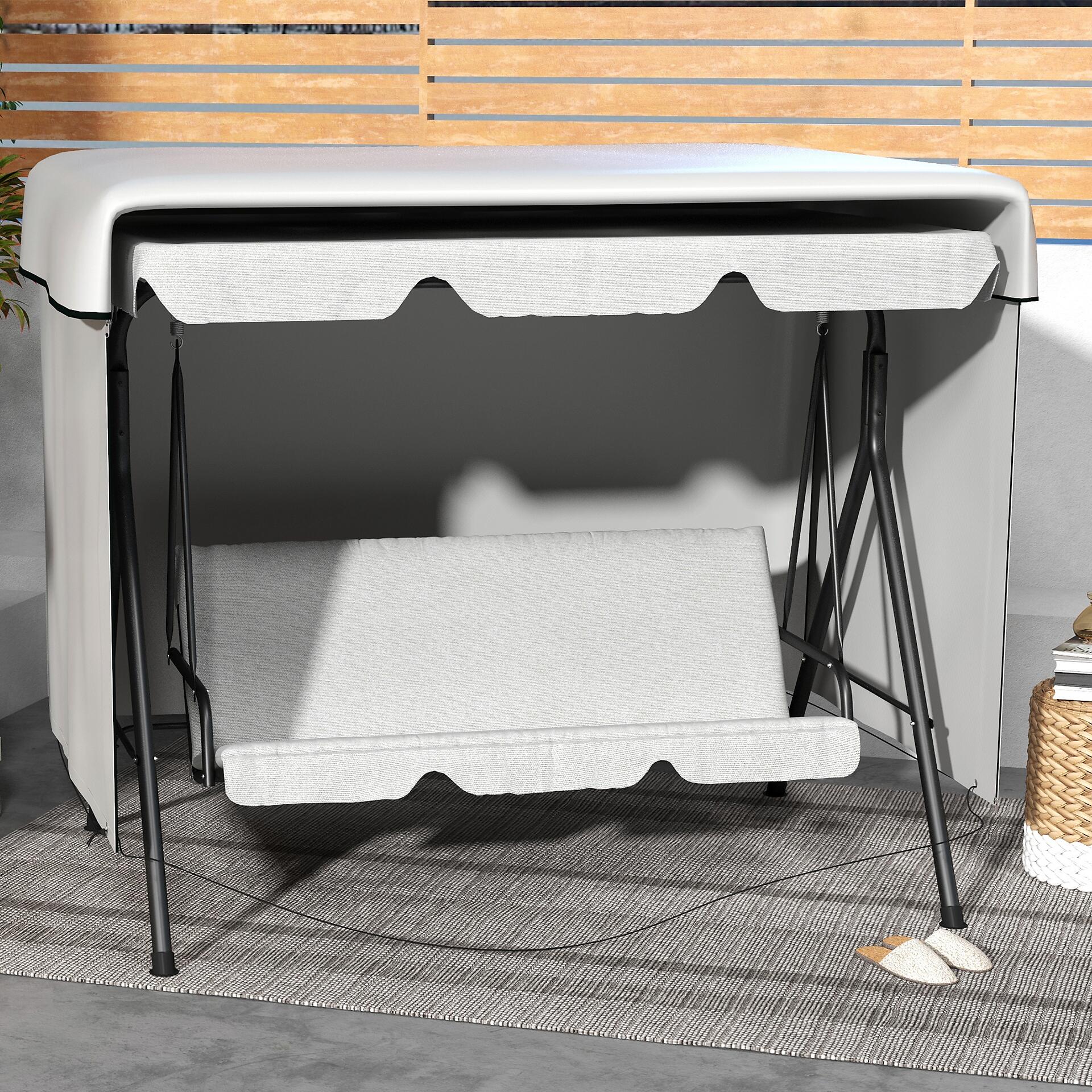 Outsunny Abdeckplane grau Polypropylen B/H/L: ca. 155x215x150 cm