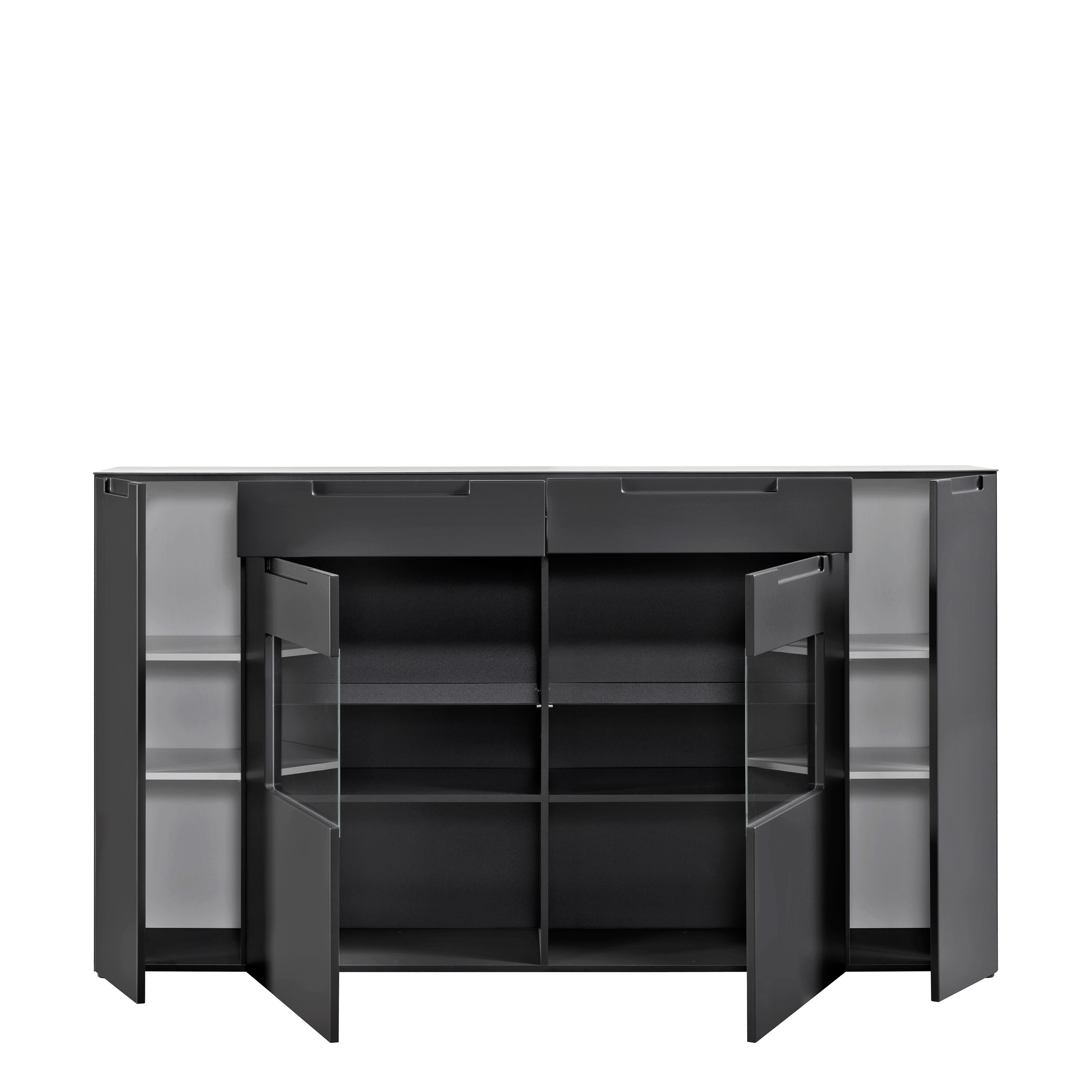 Highboard Mailand anthrazit matt MDF B/H/T: ca. 192x108x40 cm