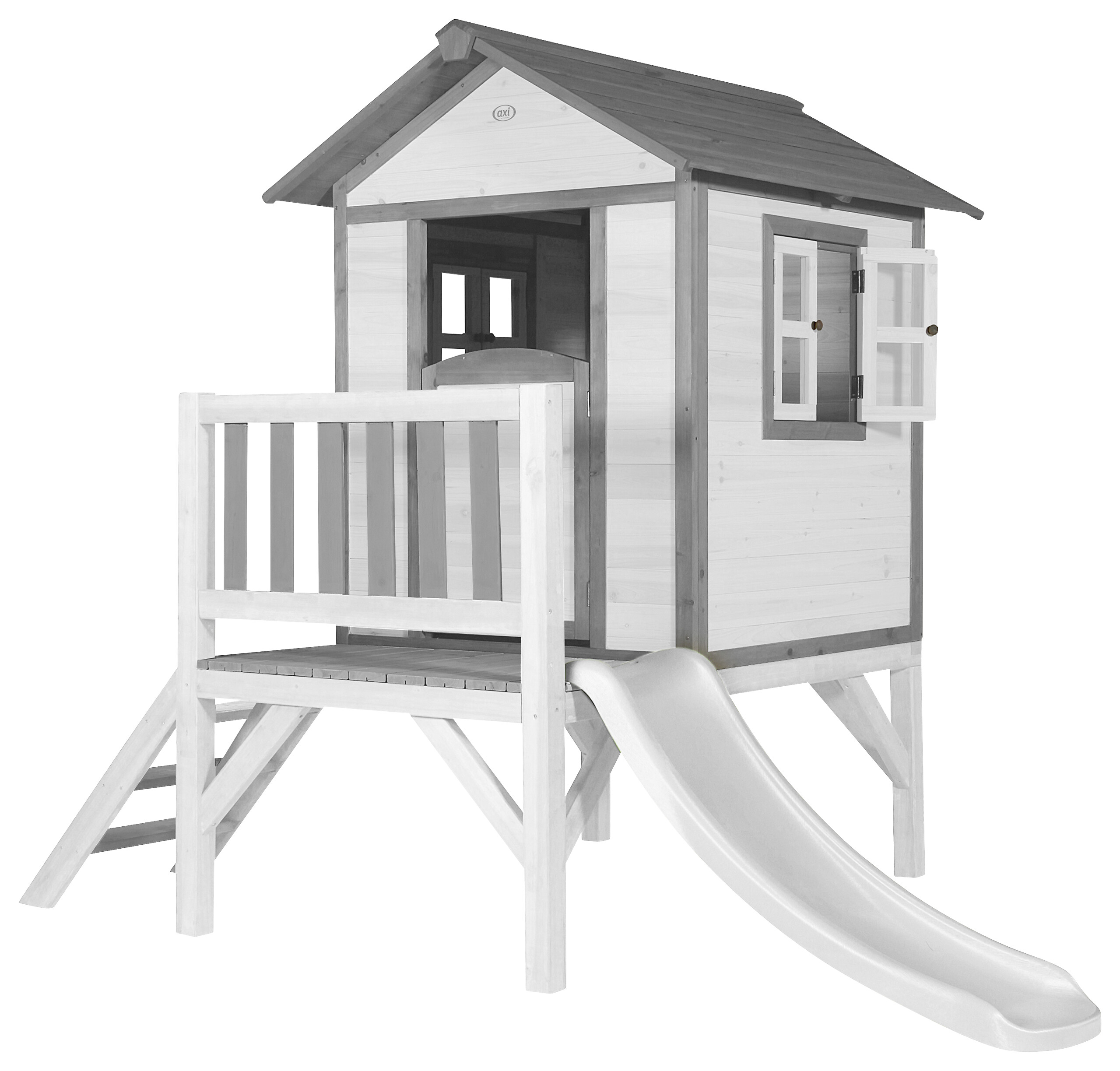 AXI Spielhaus Lodge XL grau B/H/L: ca. 240x189x167 cm