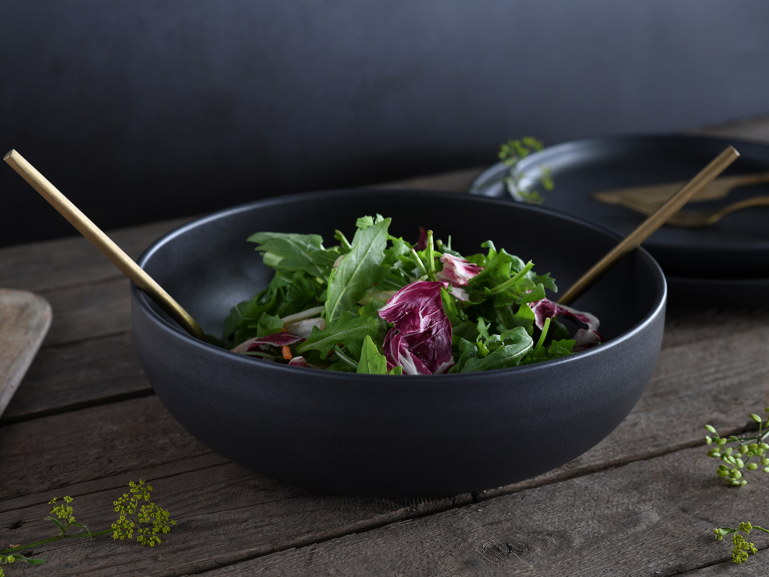 CreaTable Servierschalen-Set Uno schwarz Steinzeug B/H/L: ca. 41x41x41 cm