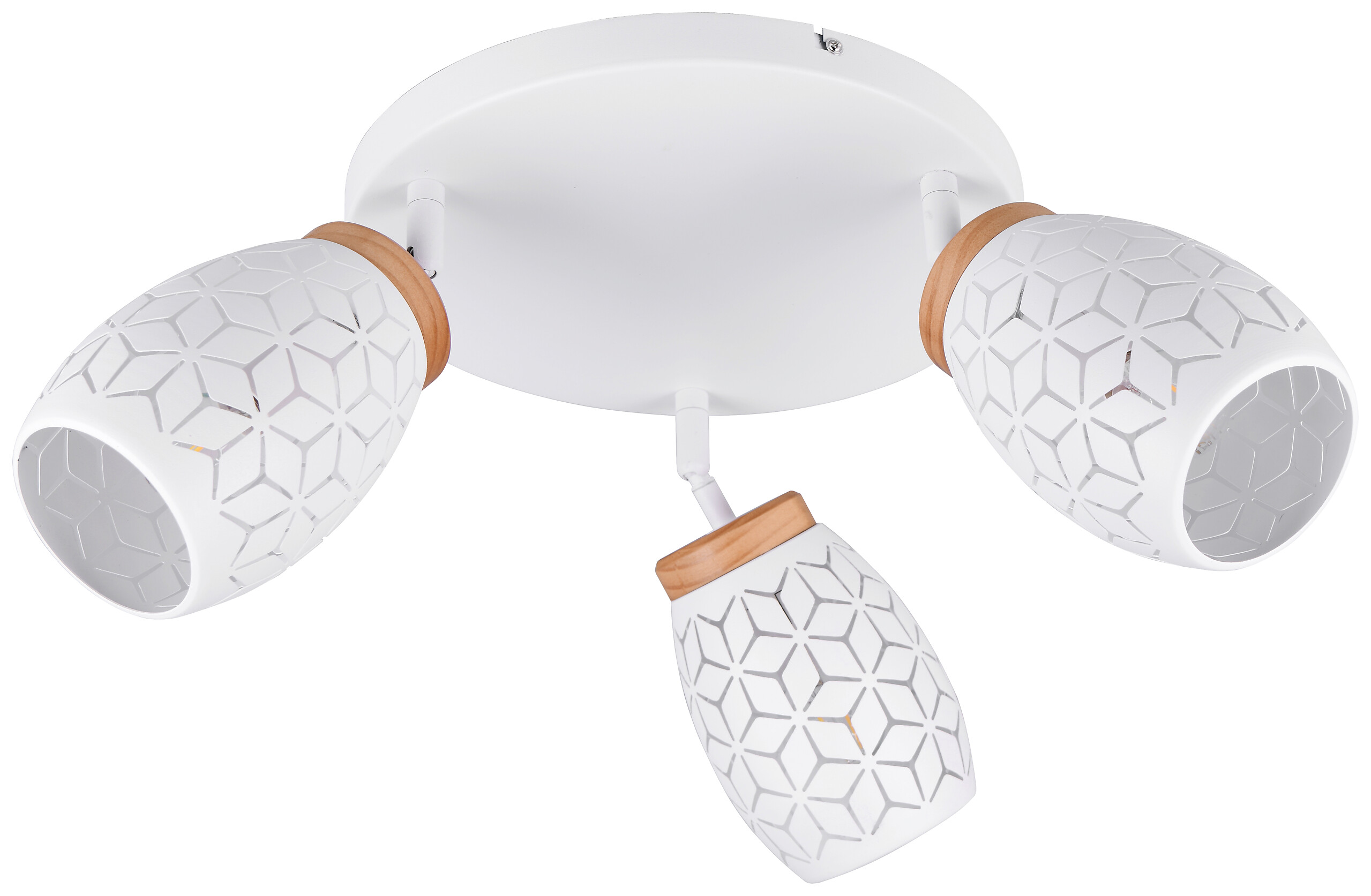 Reality Leuchten Spots Bidar weiß Metall D: ca. 27 cm E14 3 Brennstellen