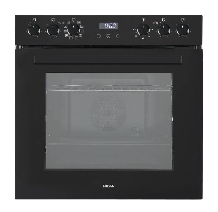 Mican Einbauherdset HSHDB73S schwarz B/H/T: ca. 59,5x59,5x57,5 cm