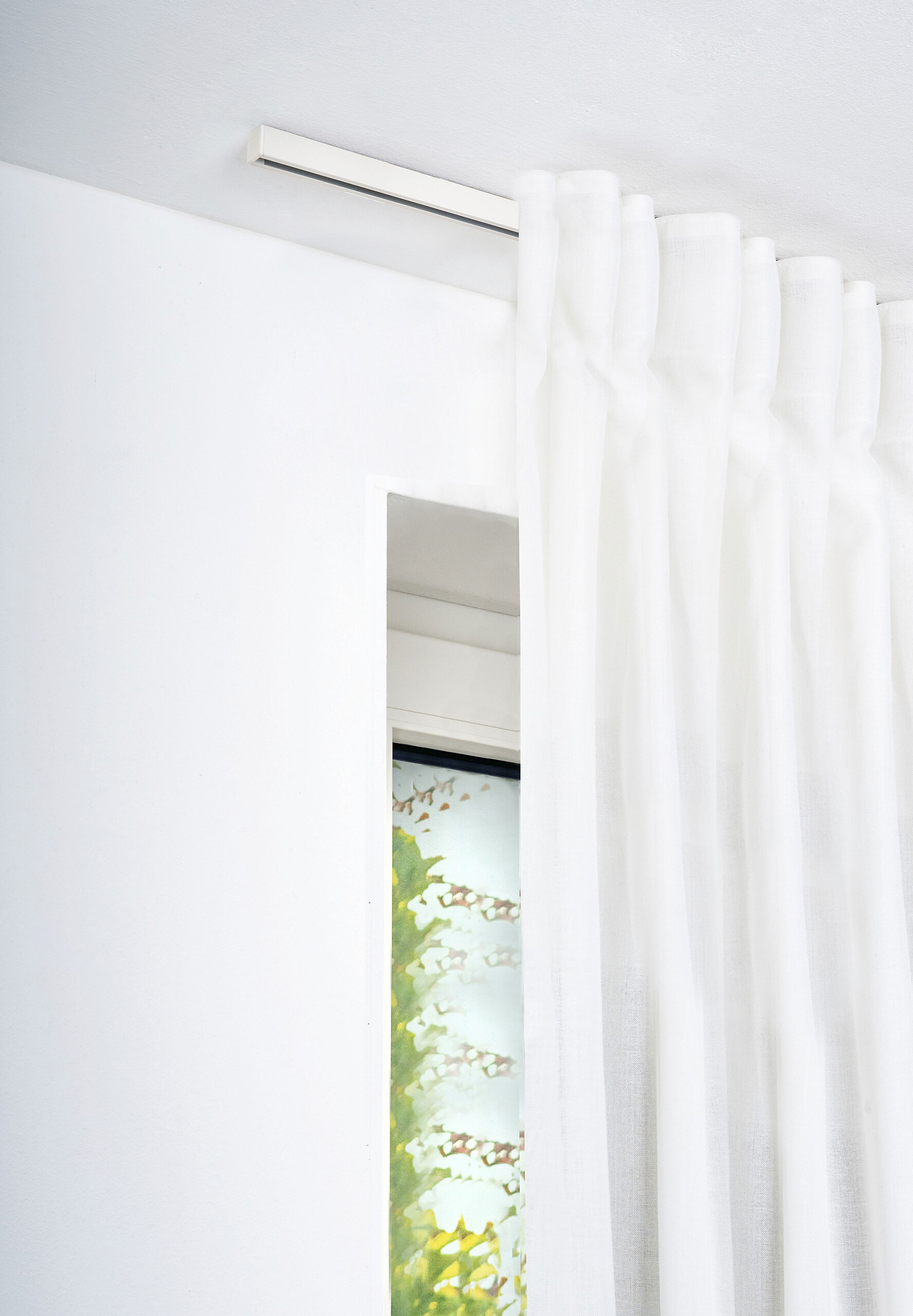 ondeco Gardinenschiene smart weiß Metall L: ca. 160 cm 1.0 Läufe