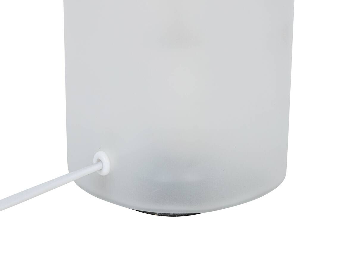 Nolo Tischleuchte Paige weiß Glas B/H/L: ca. 9,5x20x9,5 cm E27 1 Brennstellen