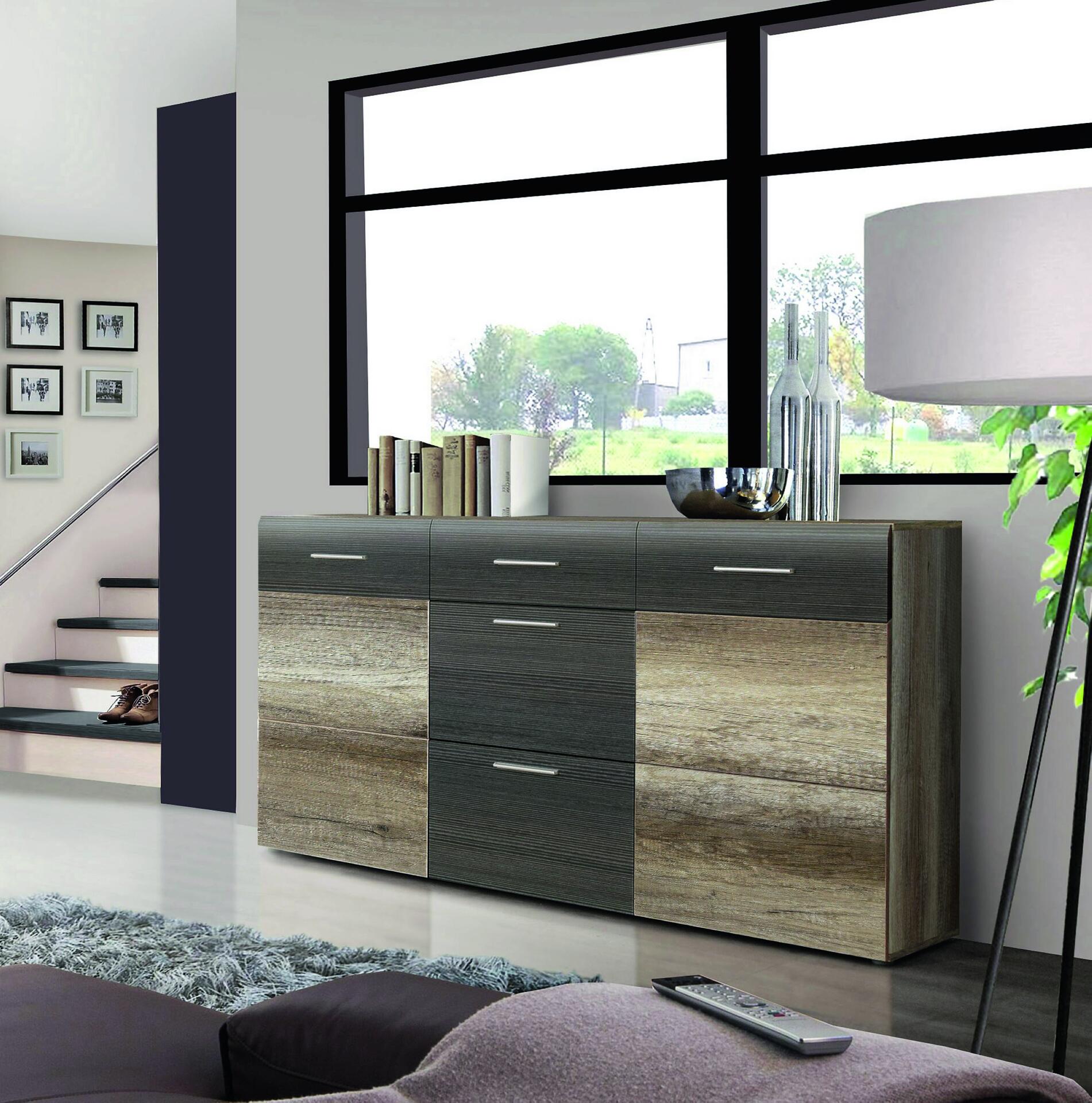 Sideboard  Eiche Antik Nachbildung Touchwood Nachbildung B/H/T: ca. 180x101x41 cm