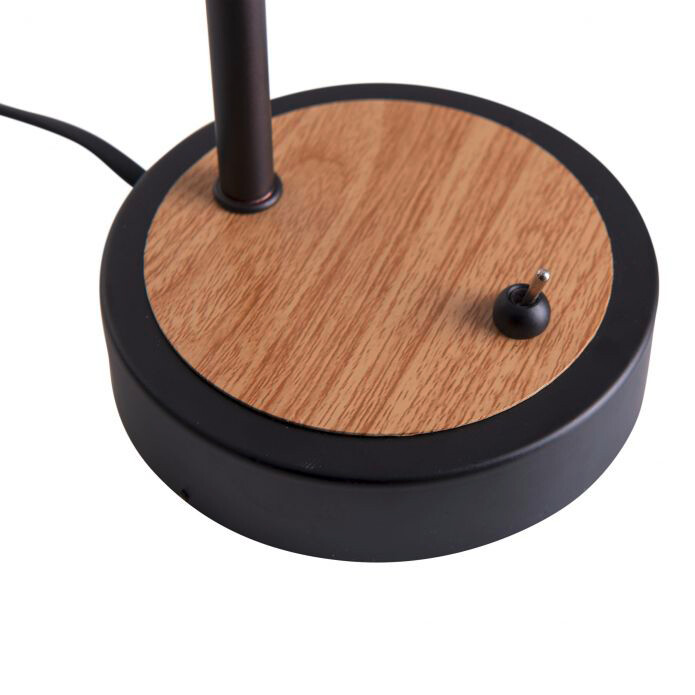 Näve Leuchten Tischleuchte NV3185922 schwarz Metall Glas H/D: ca. 39x12 cm E14 1 Brennstellen