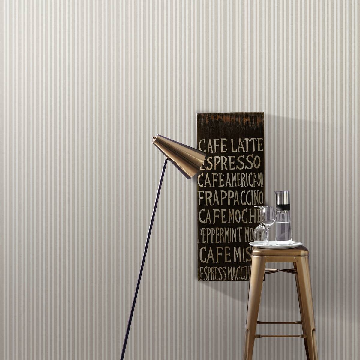 Vliestapete Streifen beige creme B/L: ca. 53x1005 cm