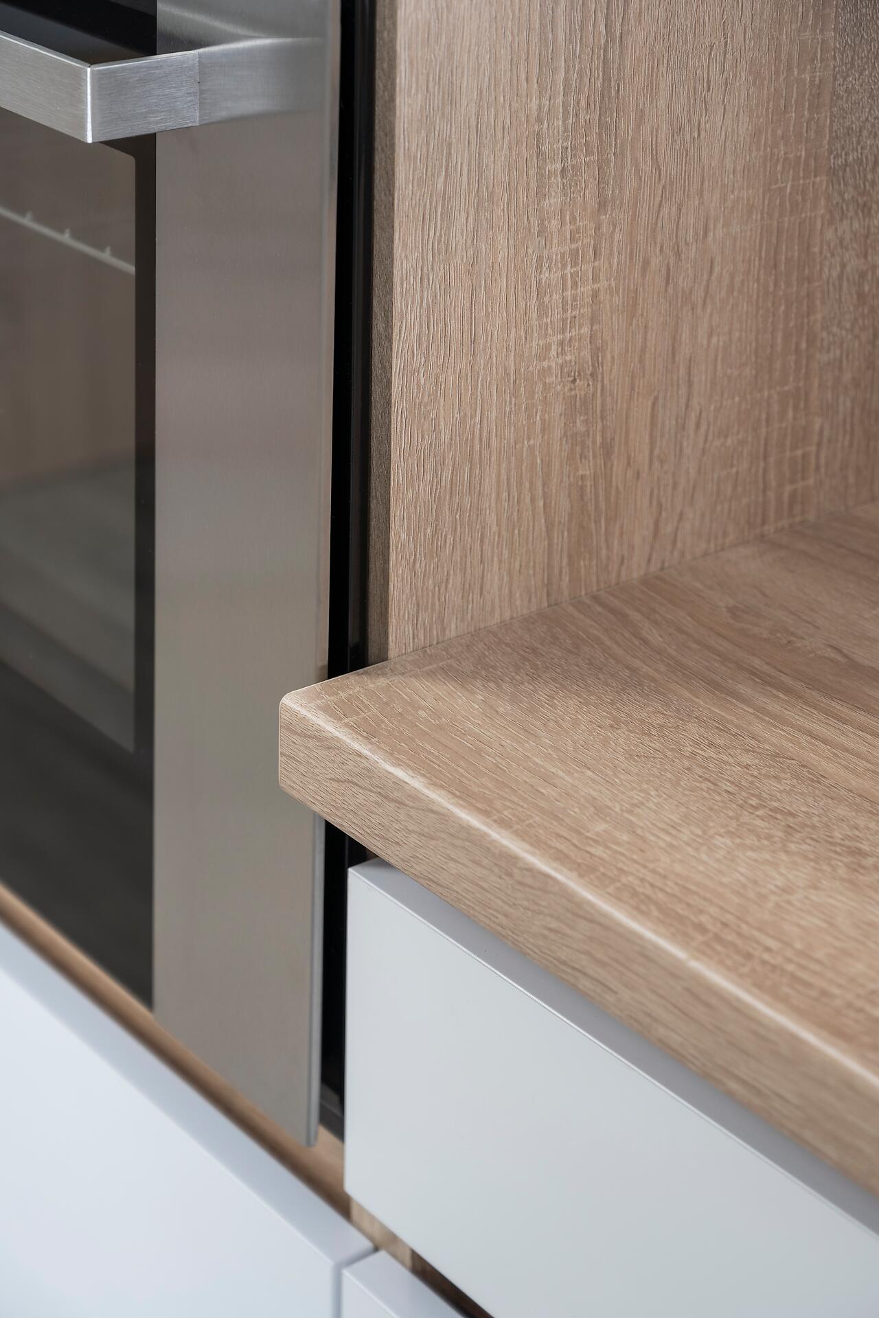 Respekta Küchenblock Premium grau hochglänzend B/H/T: ca. 345x220,5x60 cm