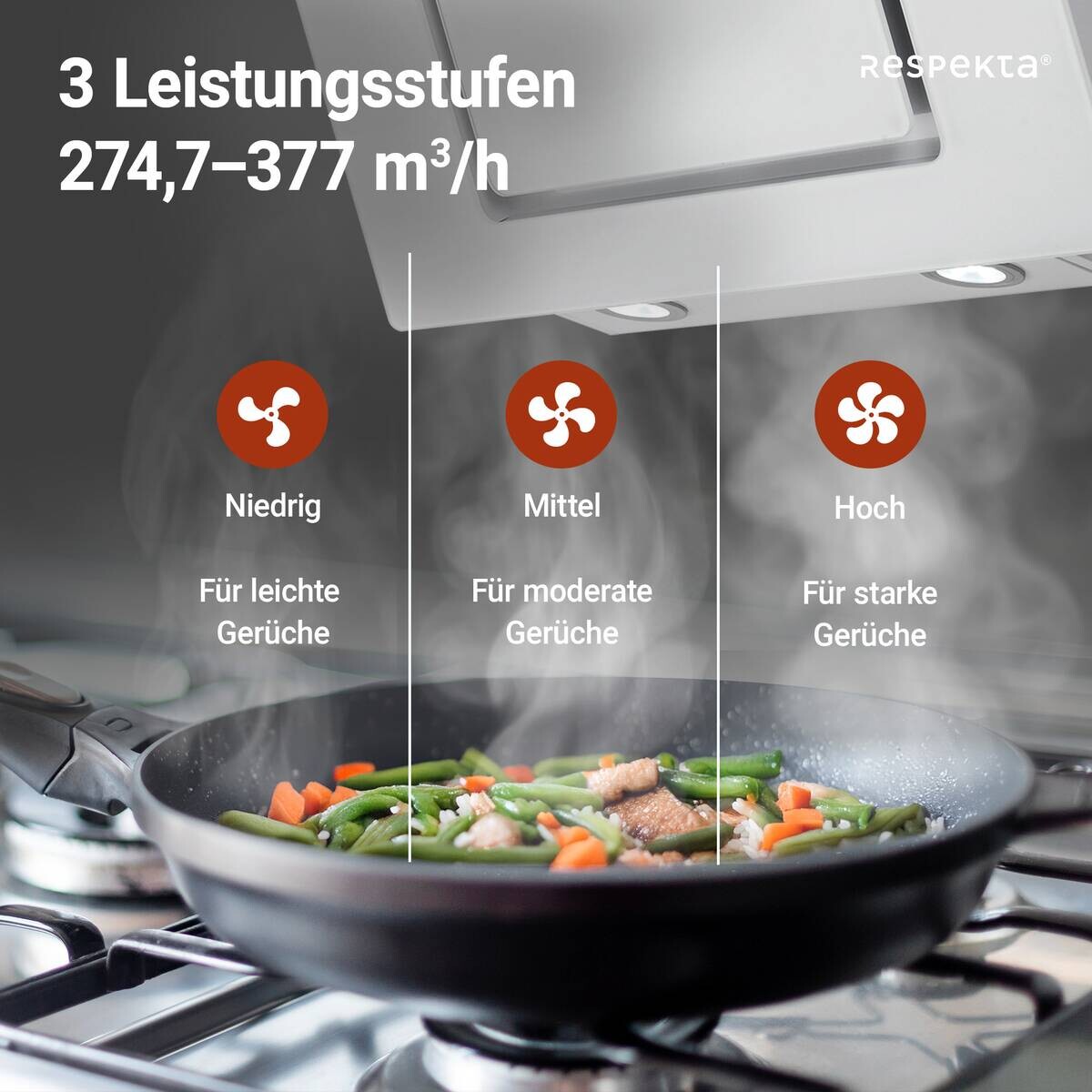 Respekta Dunstabzugshaube CH22010WBZ weiß Metall B/H/T: ca. 60x73,9x34 cm