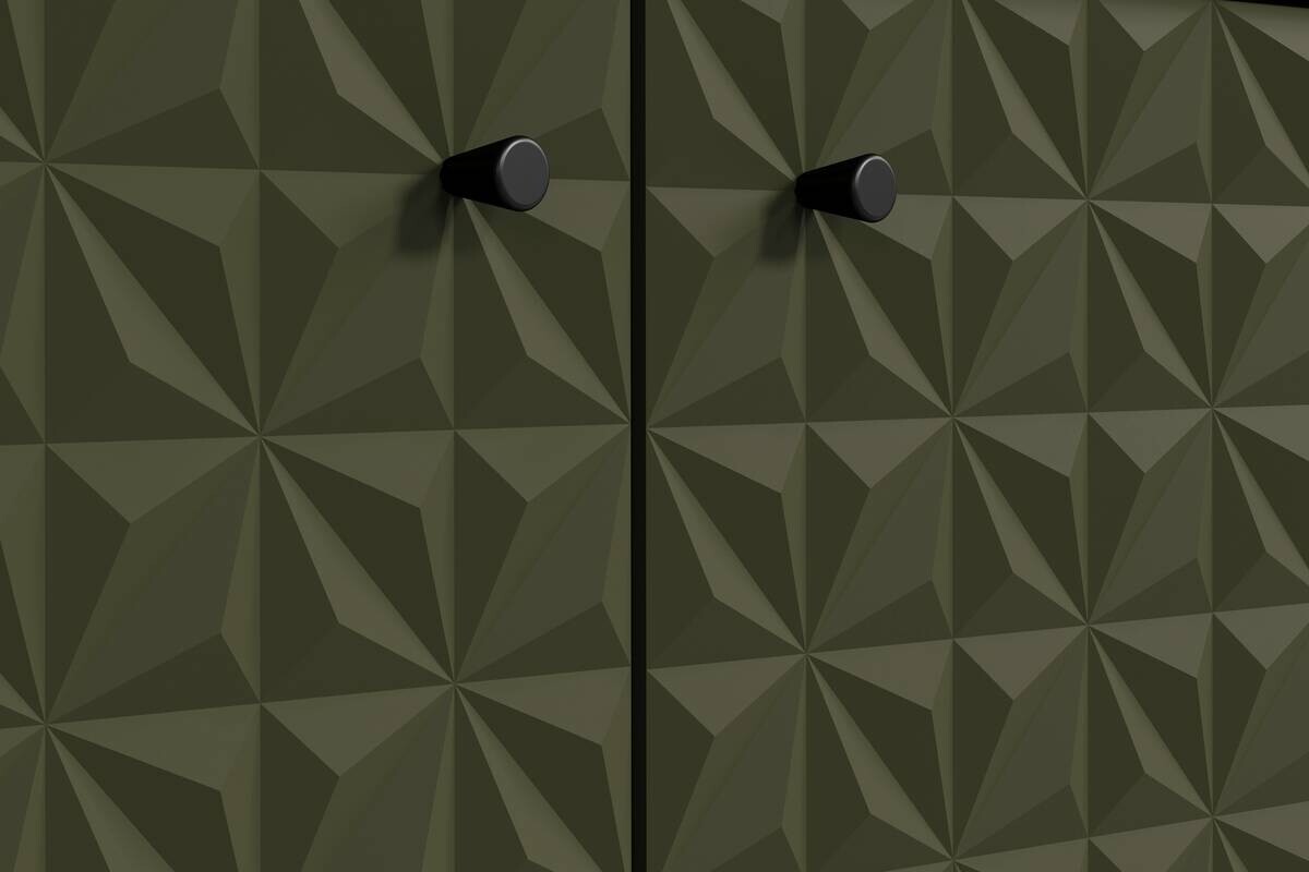 Sideboard Sentra Eiche Artisan Nachbildung grün dunkel B/H/T: ca. 183x75x40 cm