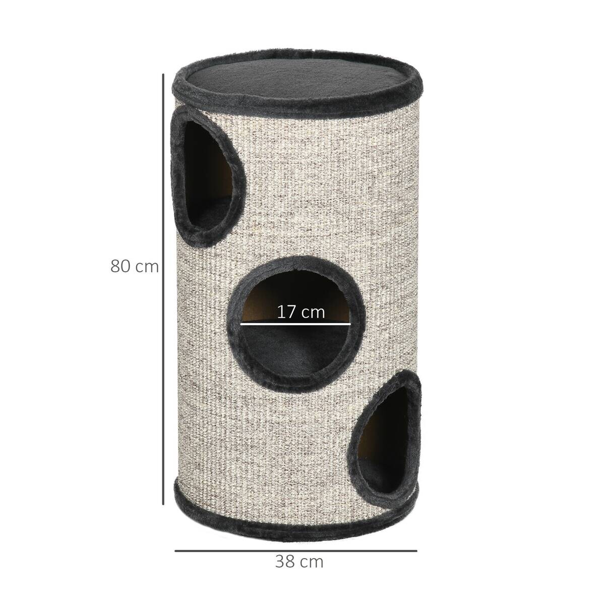 PawHut Tier-Zubehör grau Polypropylen B/H/L: ca. 38x38x70 cm