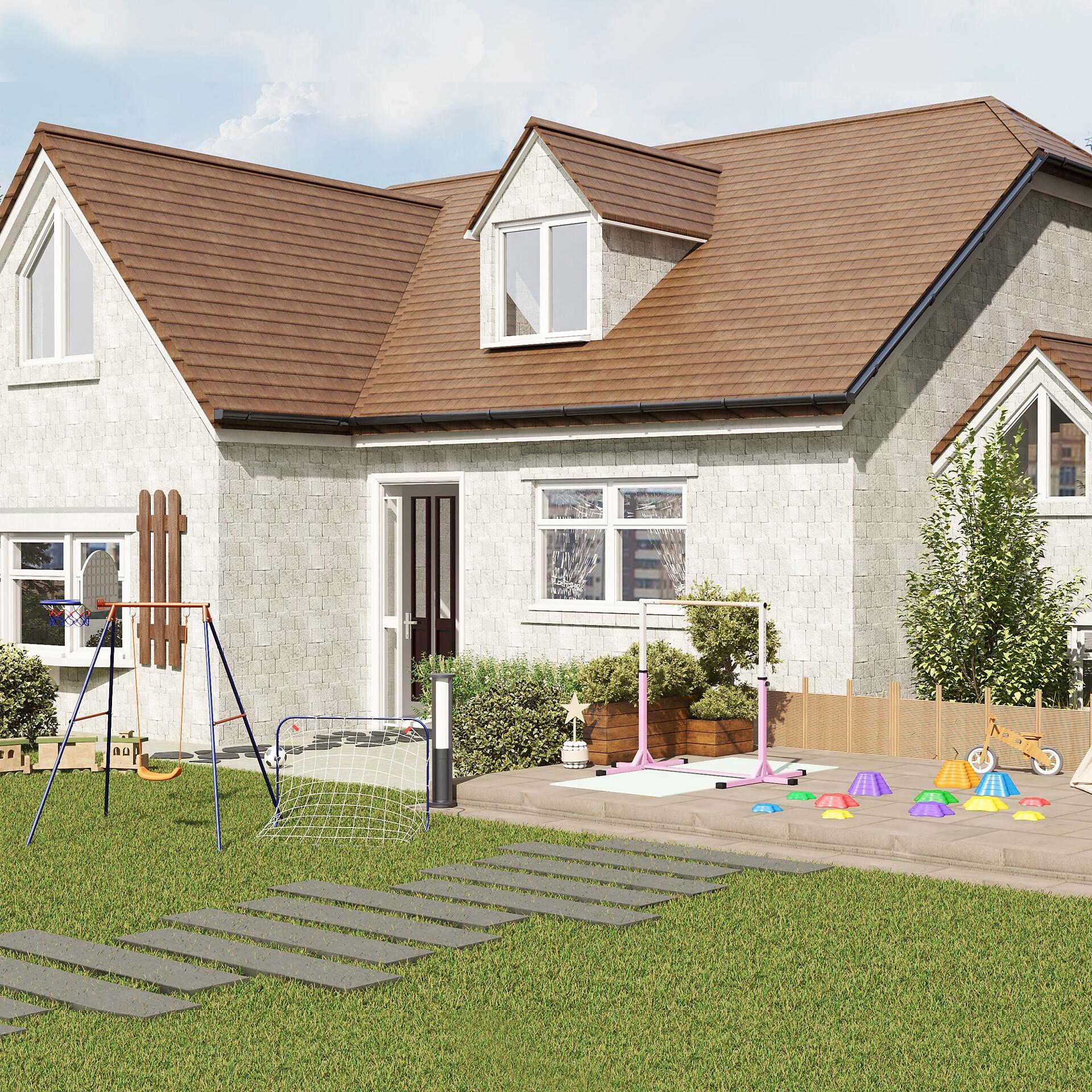 HOMCOM Kinder-Gymnastikstange B/H/L: ca. 121x150x194 cm