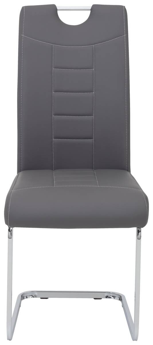 Schwingstuhl Ruby 2er Set grau Kunstleder B/H/T: ca. 44x103x60 cm