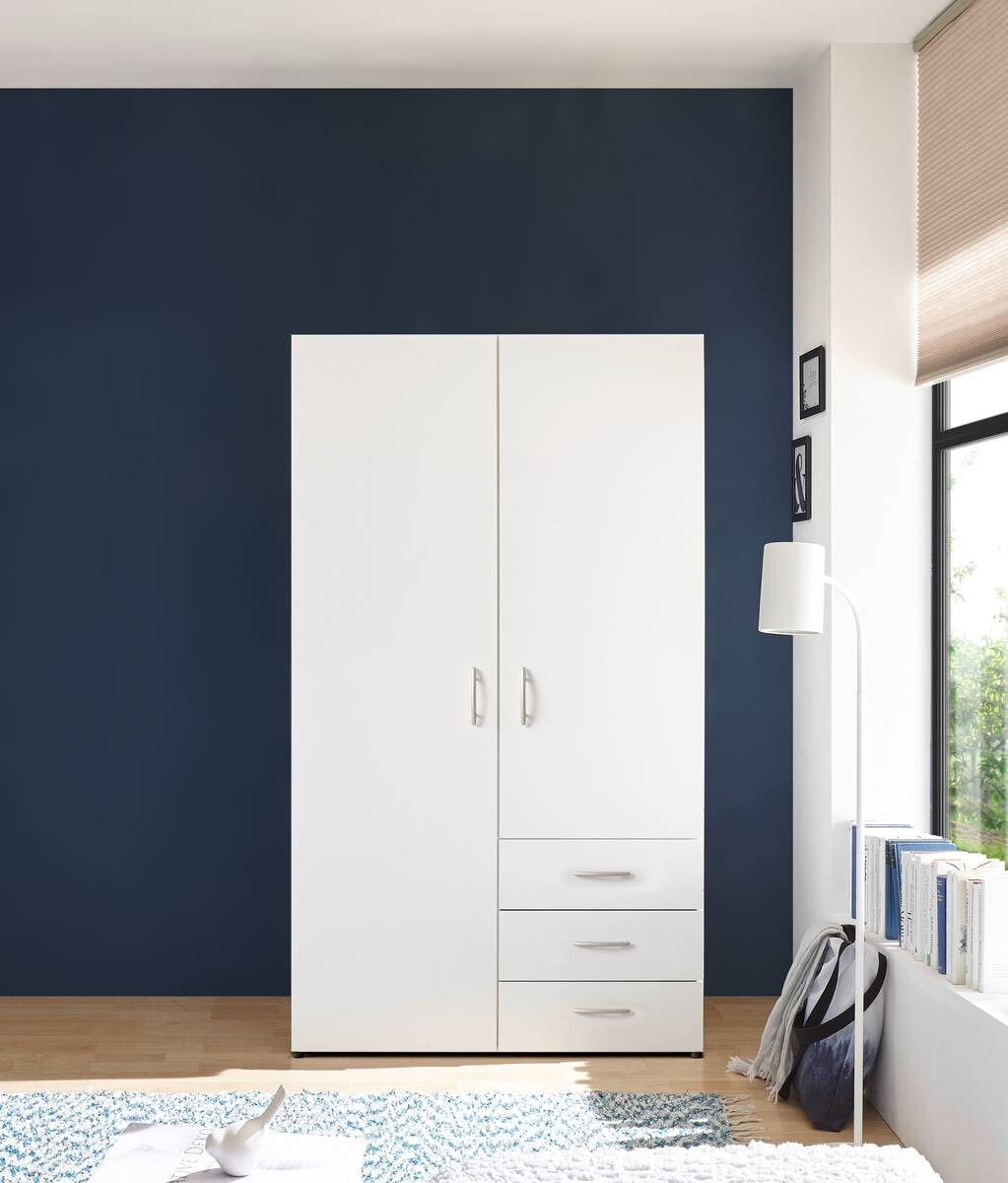 Kleiderschrank Harry weiß B/H/T: ca. 100x177x50 cm