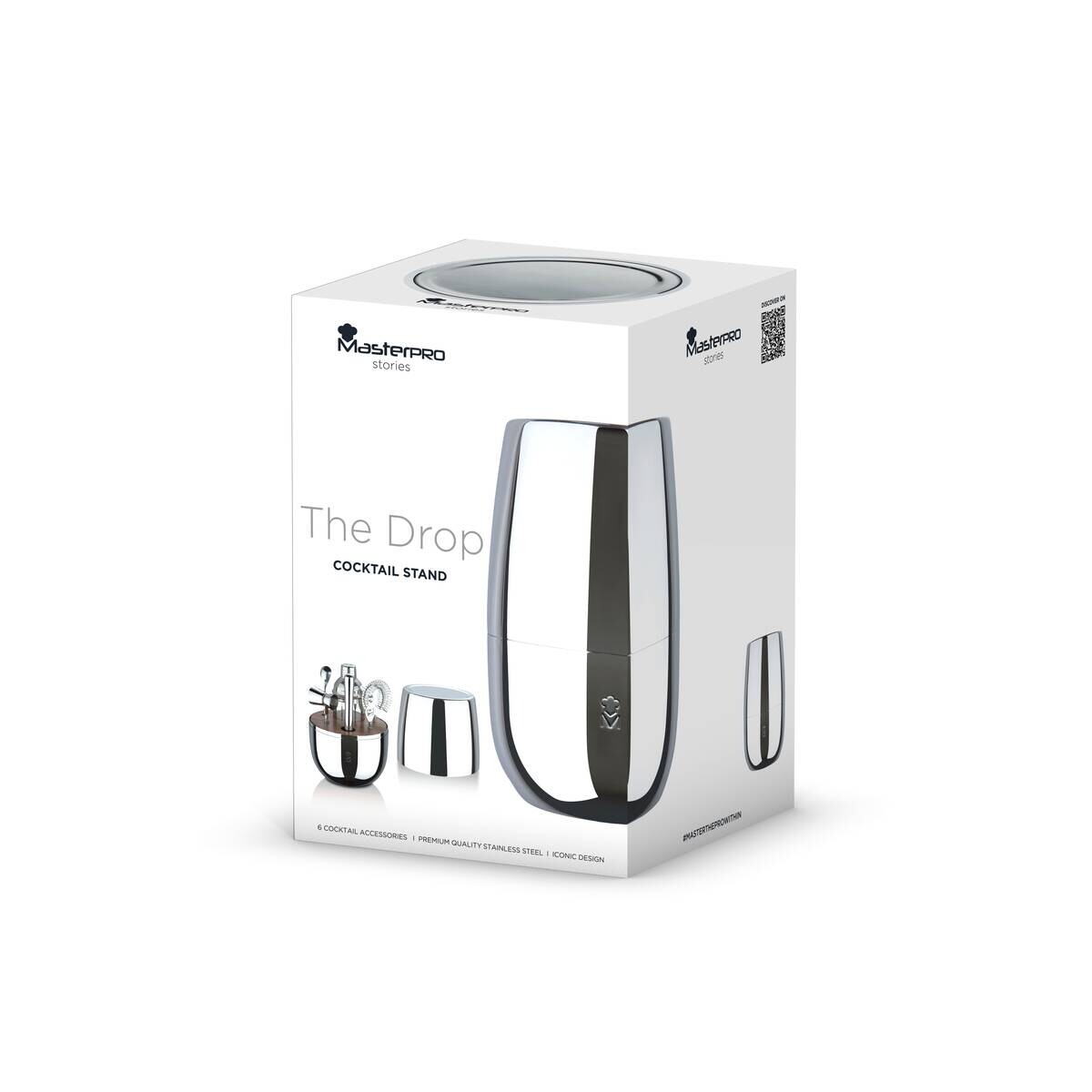 MASTERPRO Cocktail-Set THE DROP silber Edelstahl