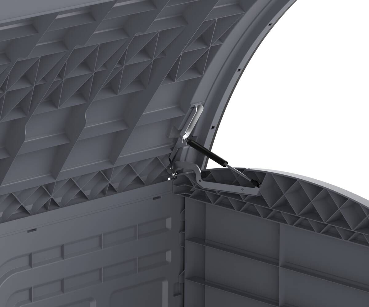 VCM Mülltonnenbox 2er StoreAway grau Kunststoff B/H/L: ca. 145x125x83 cm