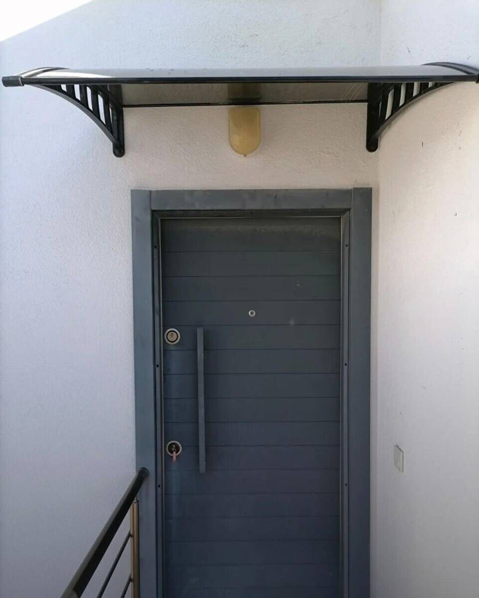 Brosplast Vordach transparent B/H/L: ca. 120x23x105 cm