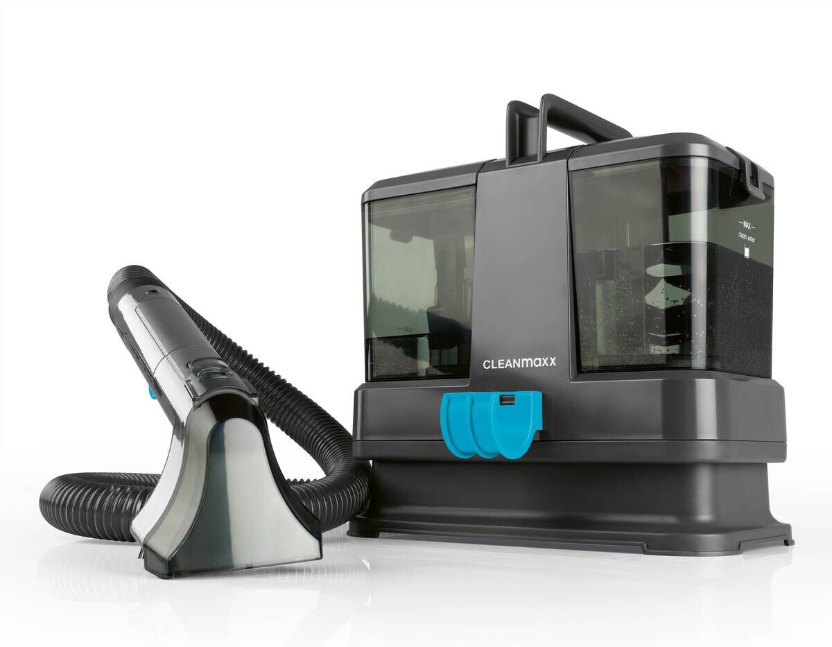 CLEANmaxx Polster -und Teppichreiniger 16382 grau blau Kunststoff B/H/L: ca. 22x27x26 cm ca. 330 W