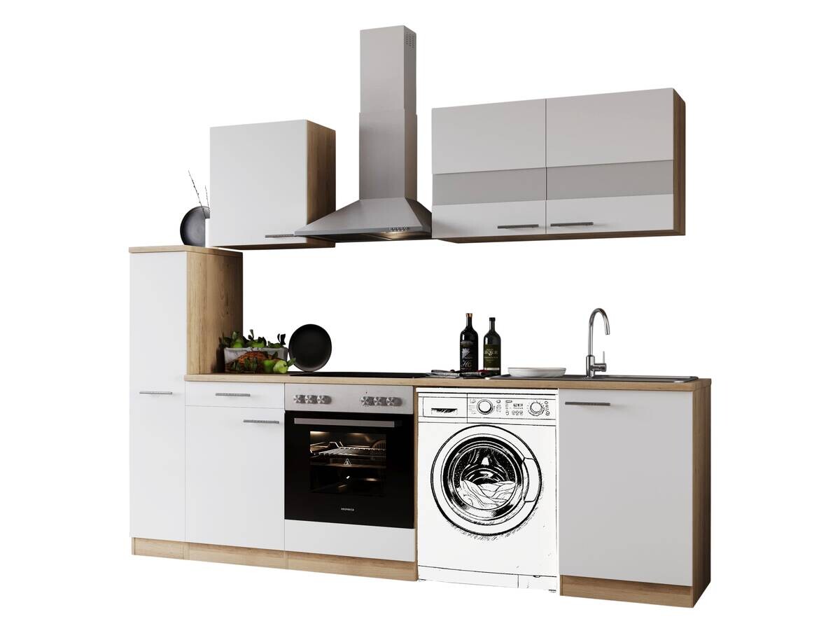 Respekta Küchenblock Merle weiß B/H/T: ca. 250x200x60 cm