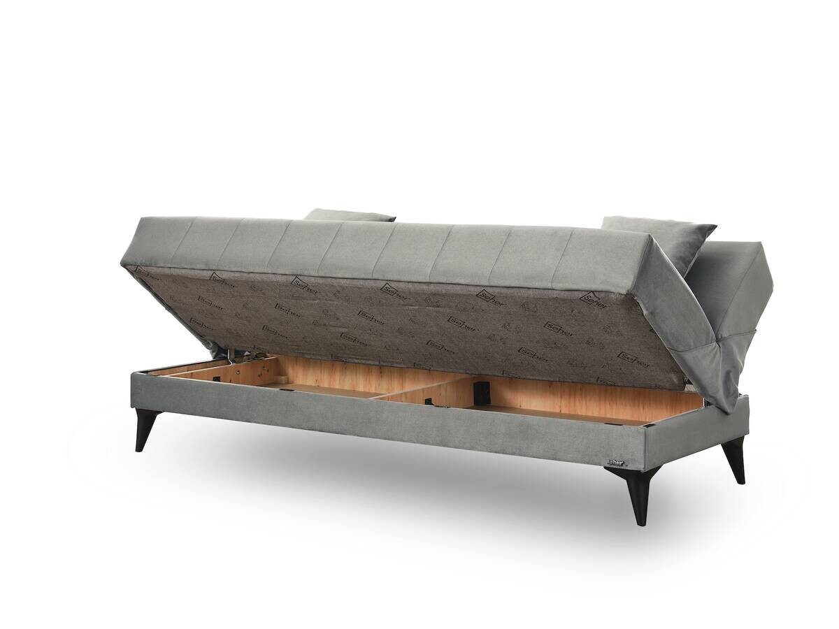 Schlafsofa grau Polyester B/H/T: ca. 192x86x84 cm