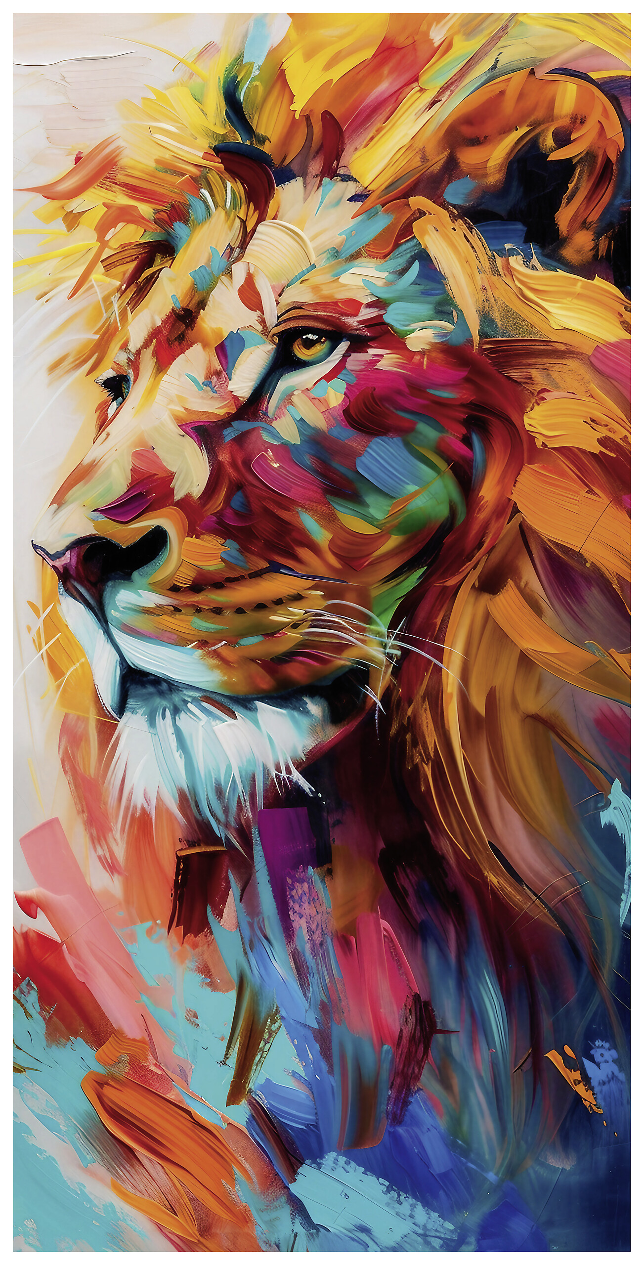 Keilrahmenbild Löwe B/H: ca. 40x20 cm