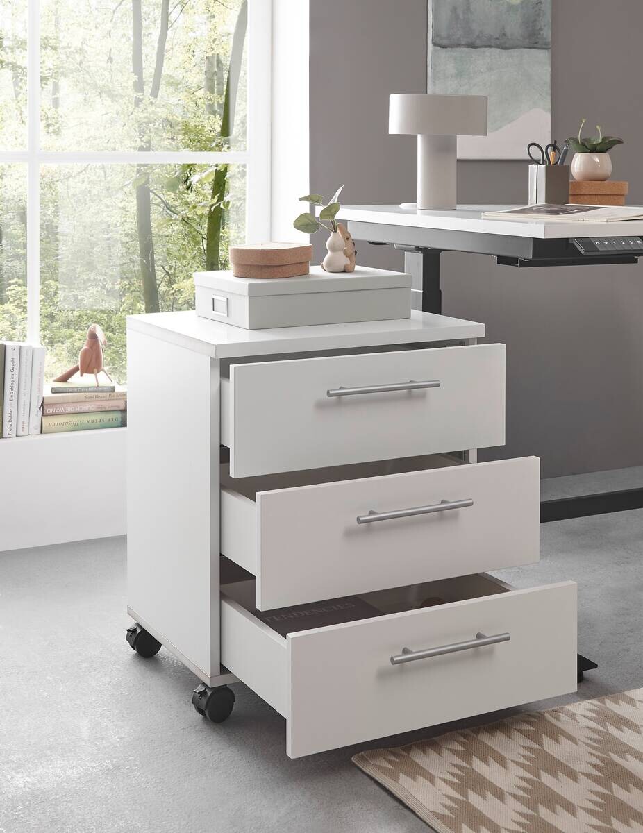 Rollcontainer Ben weiß B/H/T: ca. 40x56x39 cm