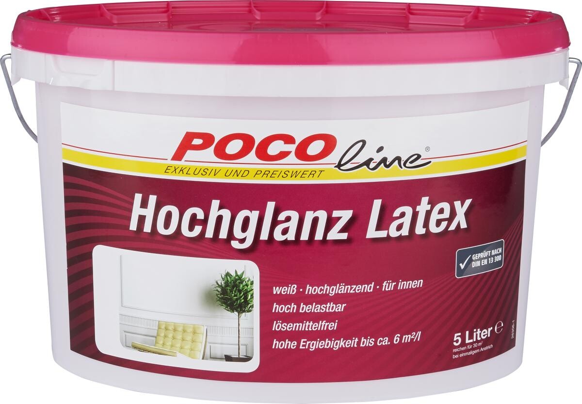 POCOline Latexfarbe weiß ca. 5 l