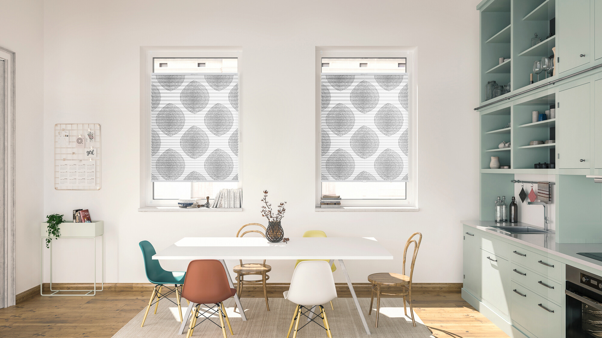 LICHTBLICK Spannplissee Stripy Boho Drop