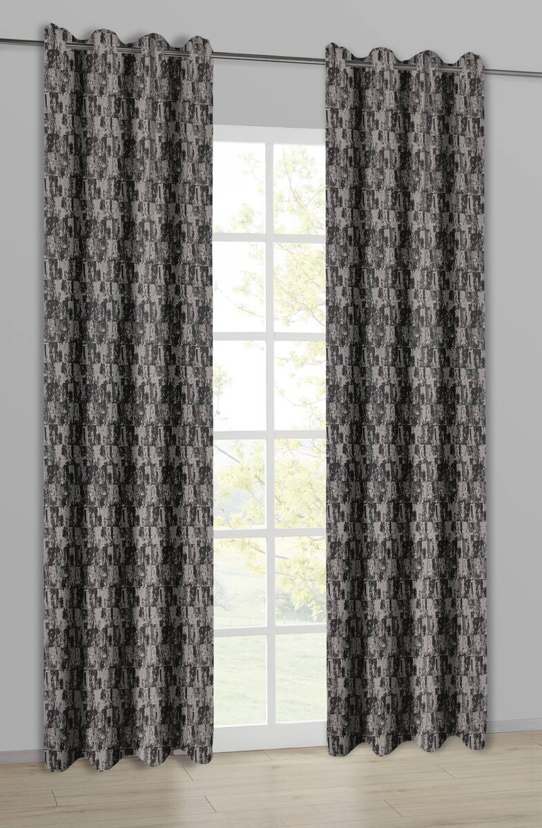 Dekovorhang Ella anthrazit B/L: ca. 140x245 cm