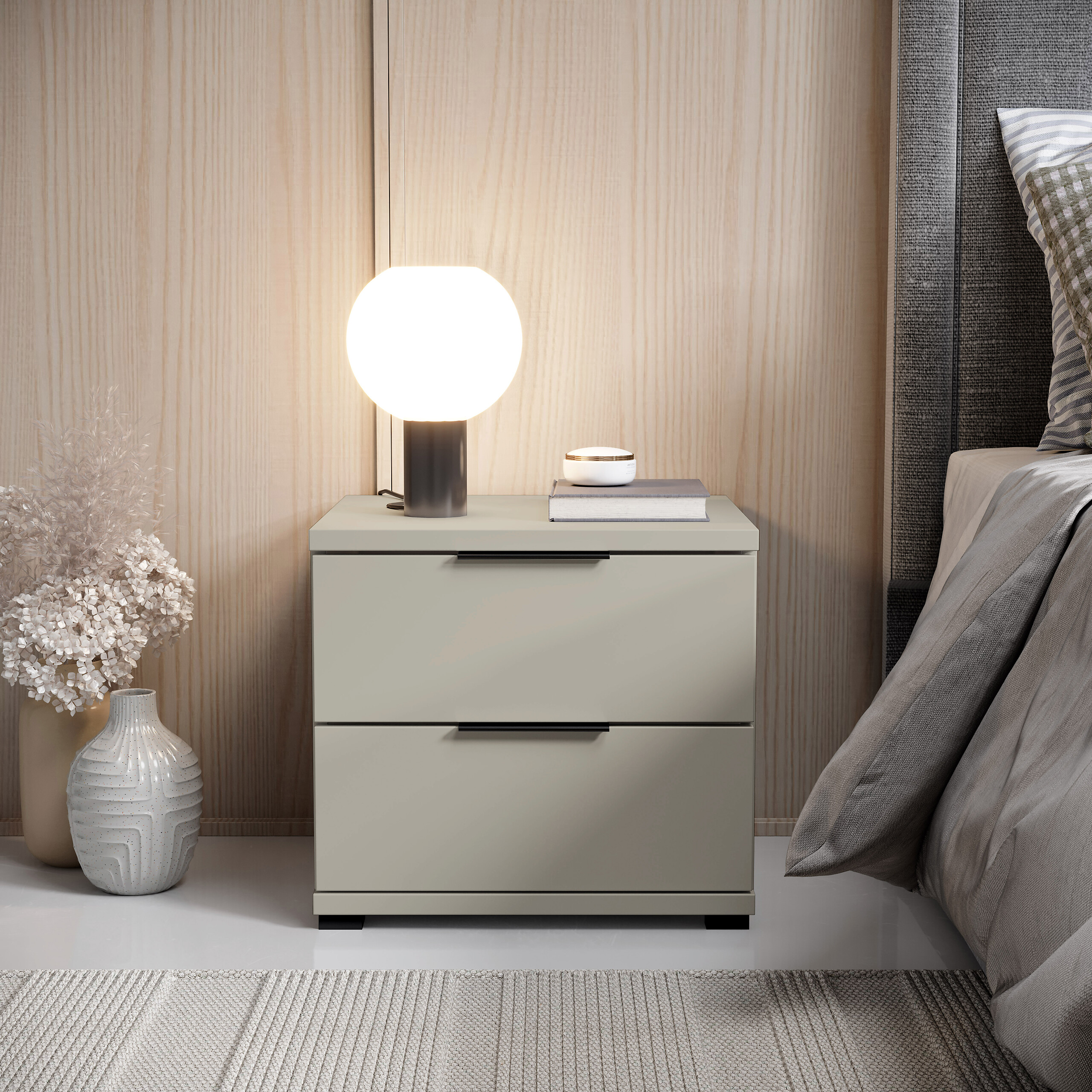 Nachtkonsole Salermo Kaschmirgrau B/H/T: ca. 46x43x42 cm Nachtkonsole Salermo Kaschmirgrau B/H/T: ca. 46x43x42 cm