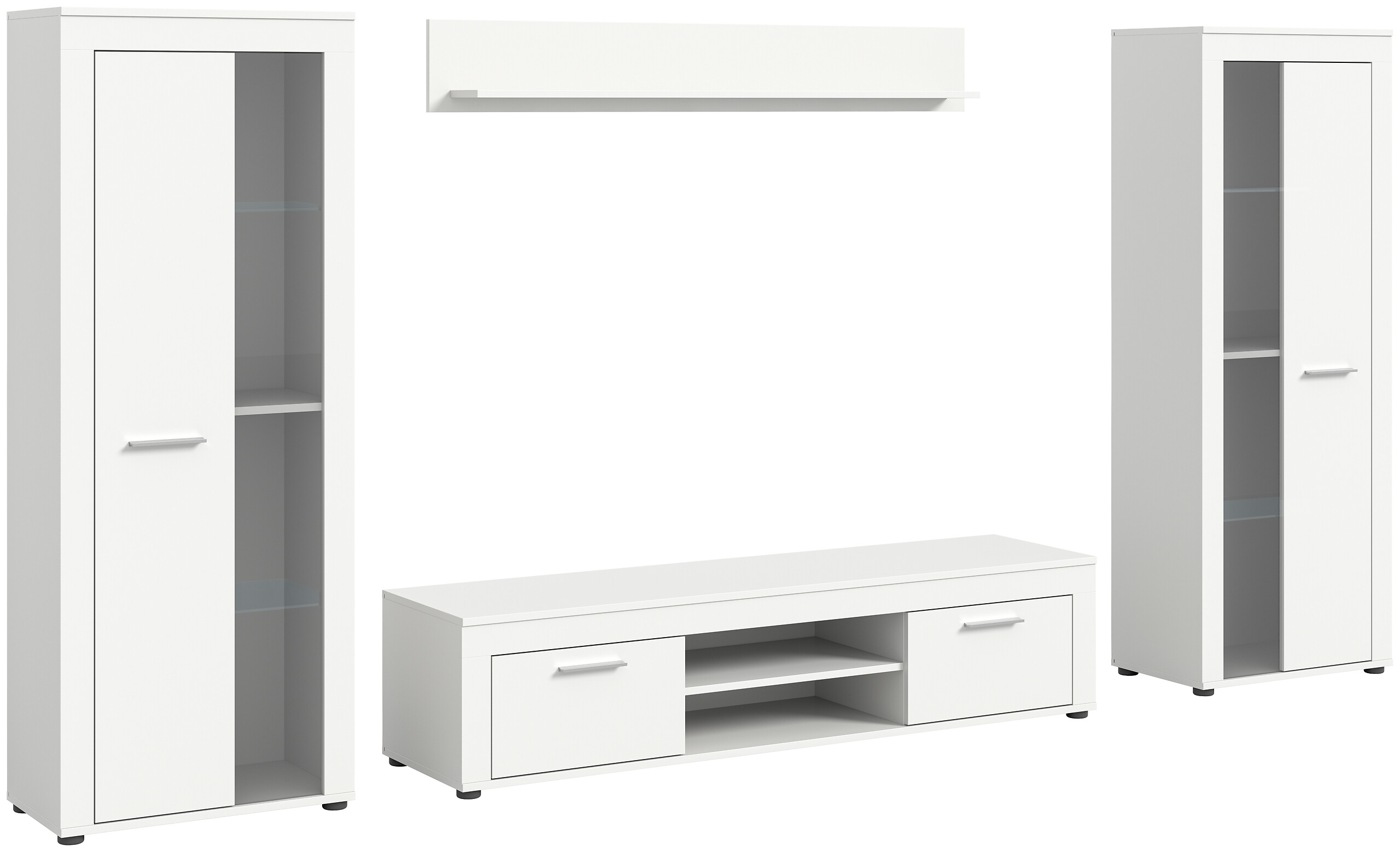 Wohnwand Jam weiß B/H/T: ca. 310x159x35 cm Wohnwand Jam weiß B/H/T: ca. 310x159x35 cm