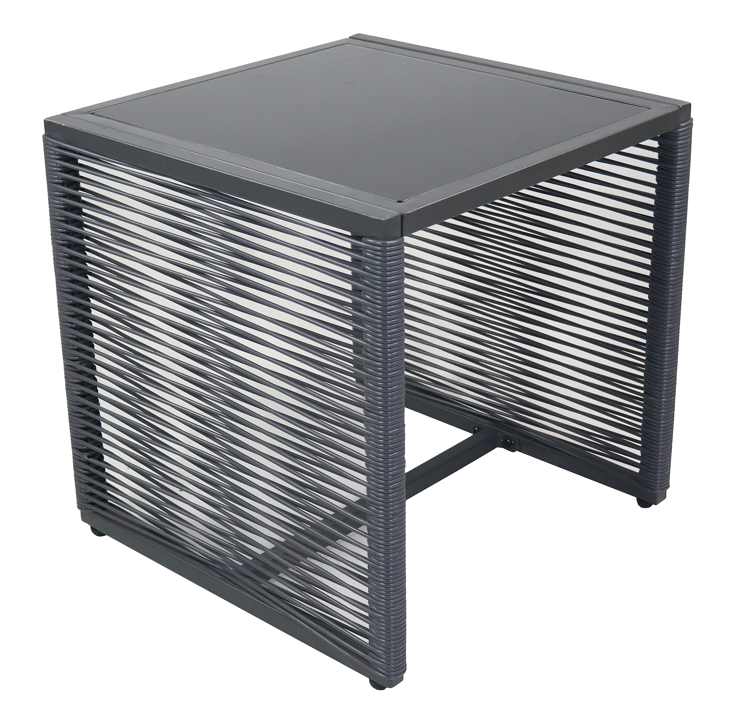 VCM Gartensitzgruppe Fidola schwarz Polyrattangeflecht B/H/L: ca. 53x86x53 cm