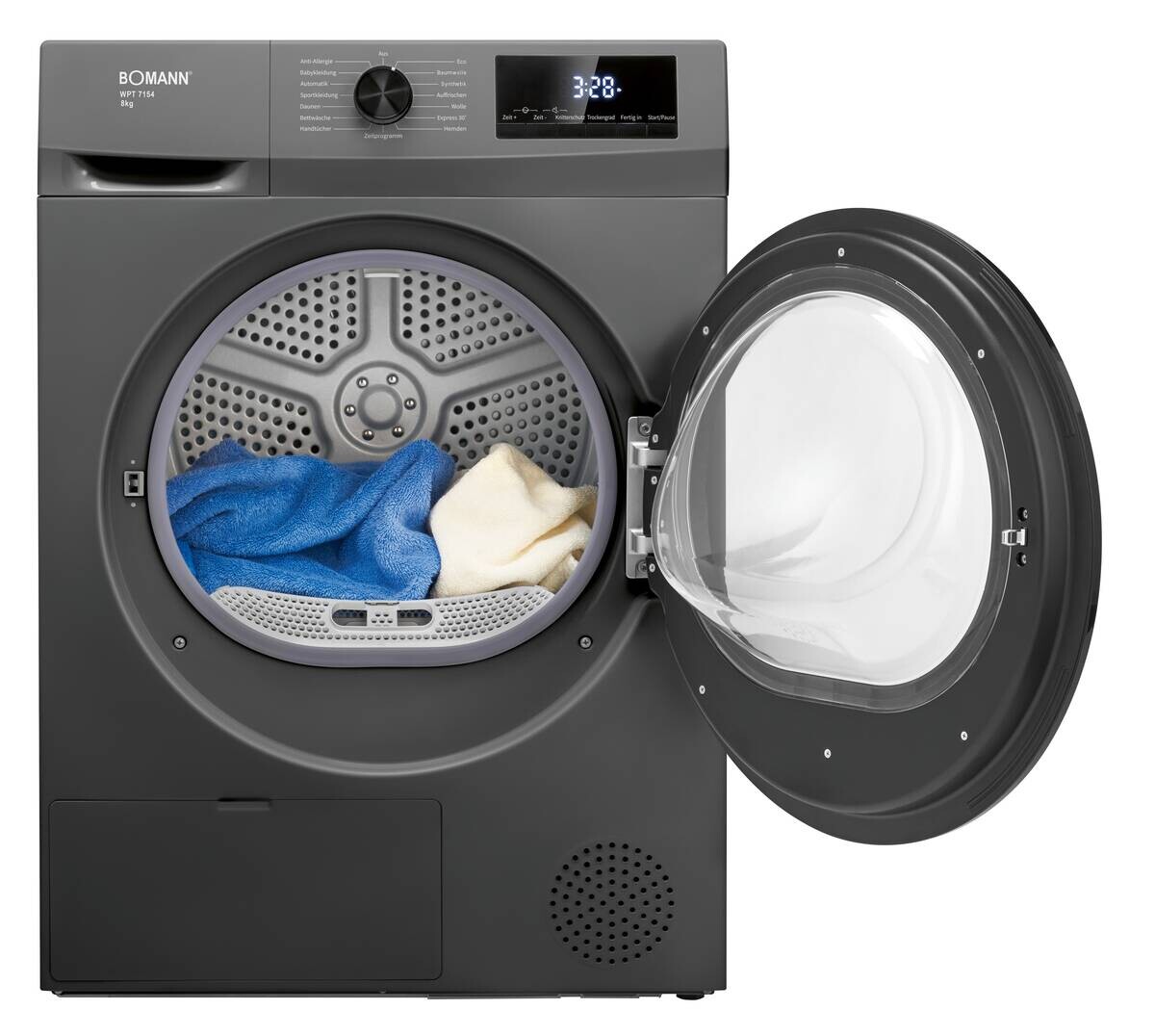 Bomann Wärmepumpentrockner WPT 7154 titanfarbig B/H/T: ca. 59,5x84,5x58 cm ca. 8 kg