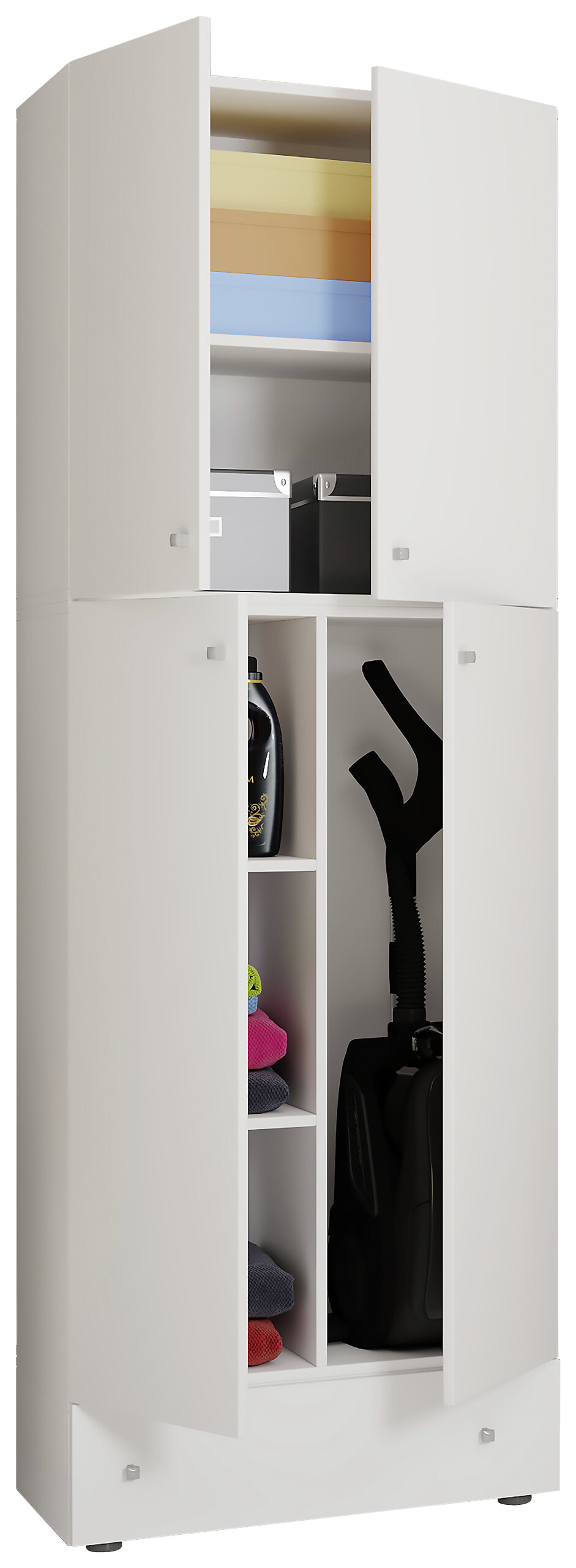 Putzschrank Lona weiß B/H/T: ca. 70x200x39 cm