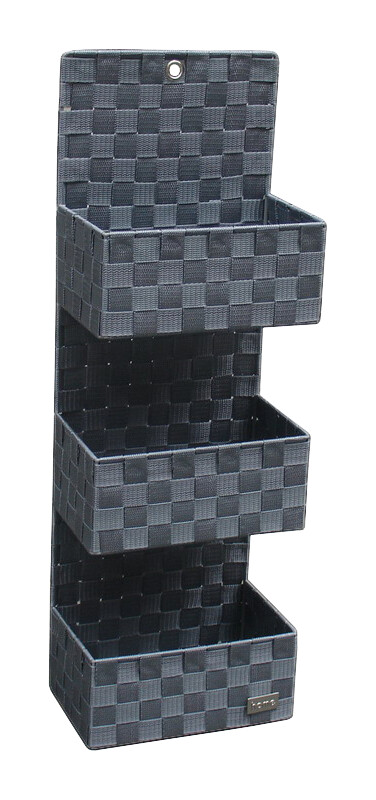 POCOline Wandkorb grau Nylon B/H/L: ca. 15x75x25 cm