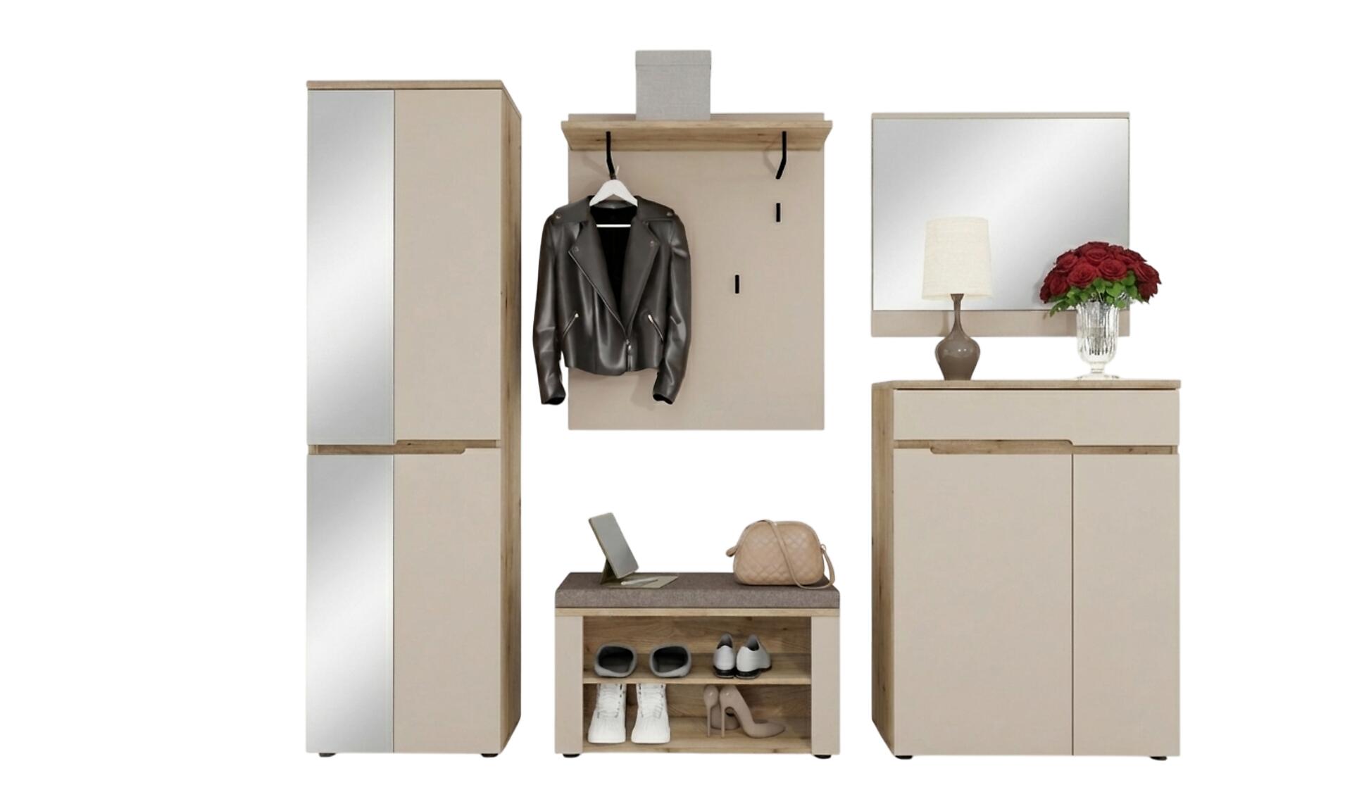 Schuhkommode Fargo Eiche Cashmere B/H/T: ca. 80x107x38 cm