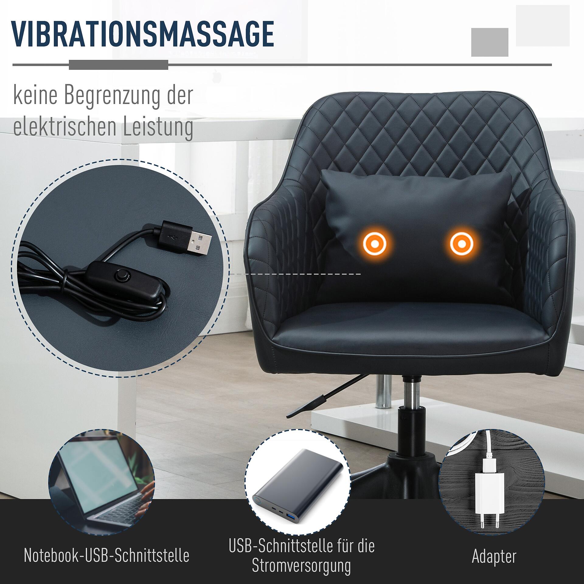 Vinsetto Massagestuhl MH921-298V01 grau Kunstleder